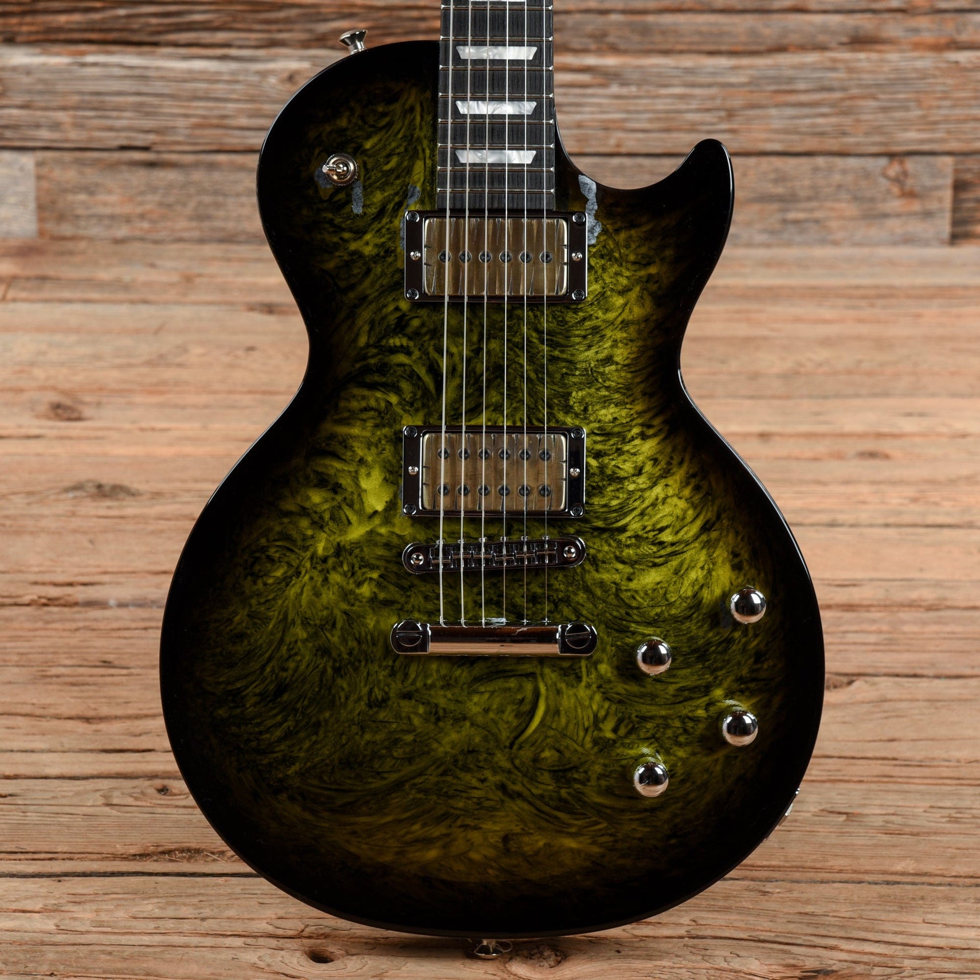 Gibson USA Anniversary Nashville Flood Les Paul Studio Green Swirl 2011 Electric Guitars / Solid Body
