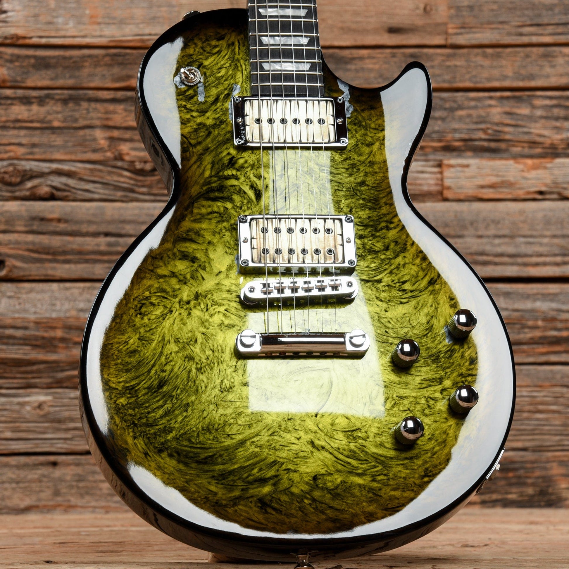 Gibson USA Anniversary Nashville Flood Les Paul Studio Green Swirl 2011 Electric Guitars / Solid Body