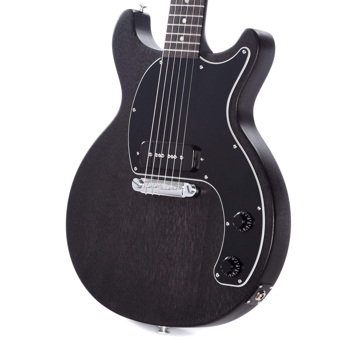 Gibson USA Les Paul Junior Tribute DC Worn Ebony Electric Guitars / Solid Body