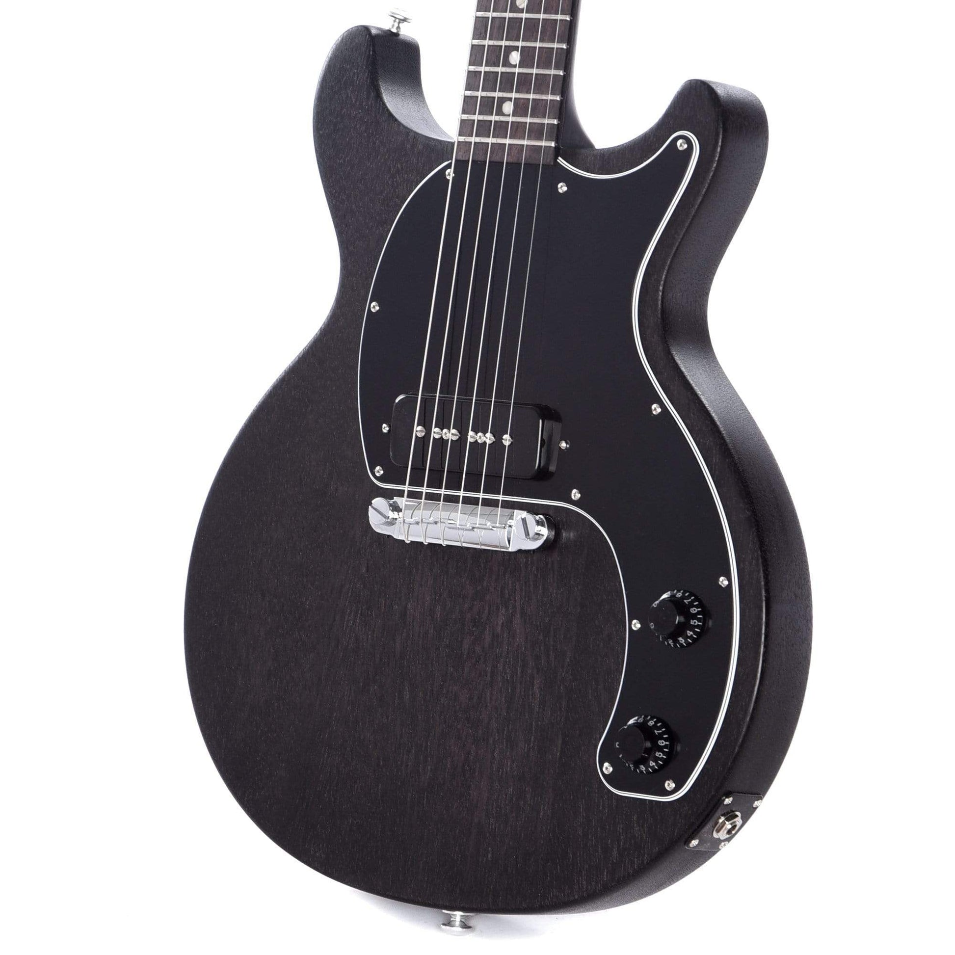 Gibson USA Les Paul Junior Tribute DC Worn Ebony Electric Guitars / Solid Body