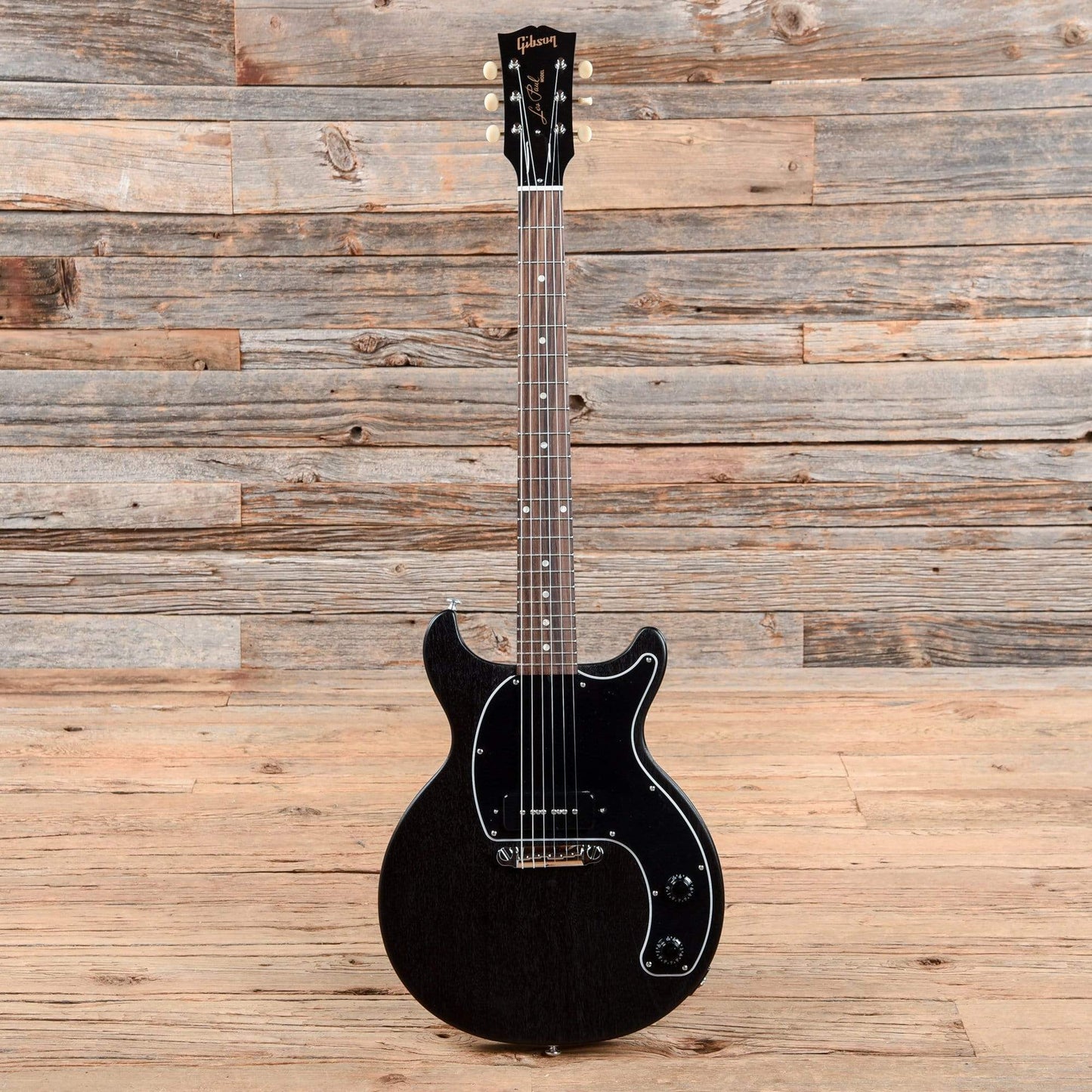 Gibson USA Les Paul Junior Tribute DC Worn Ebony Electric Guitars / Solid Body