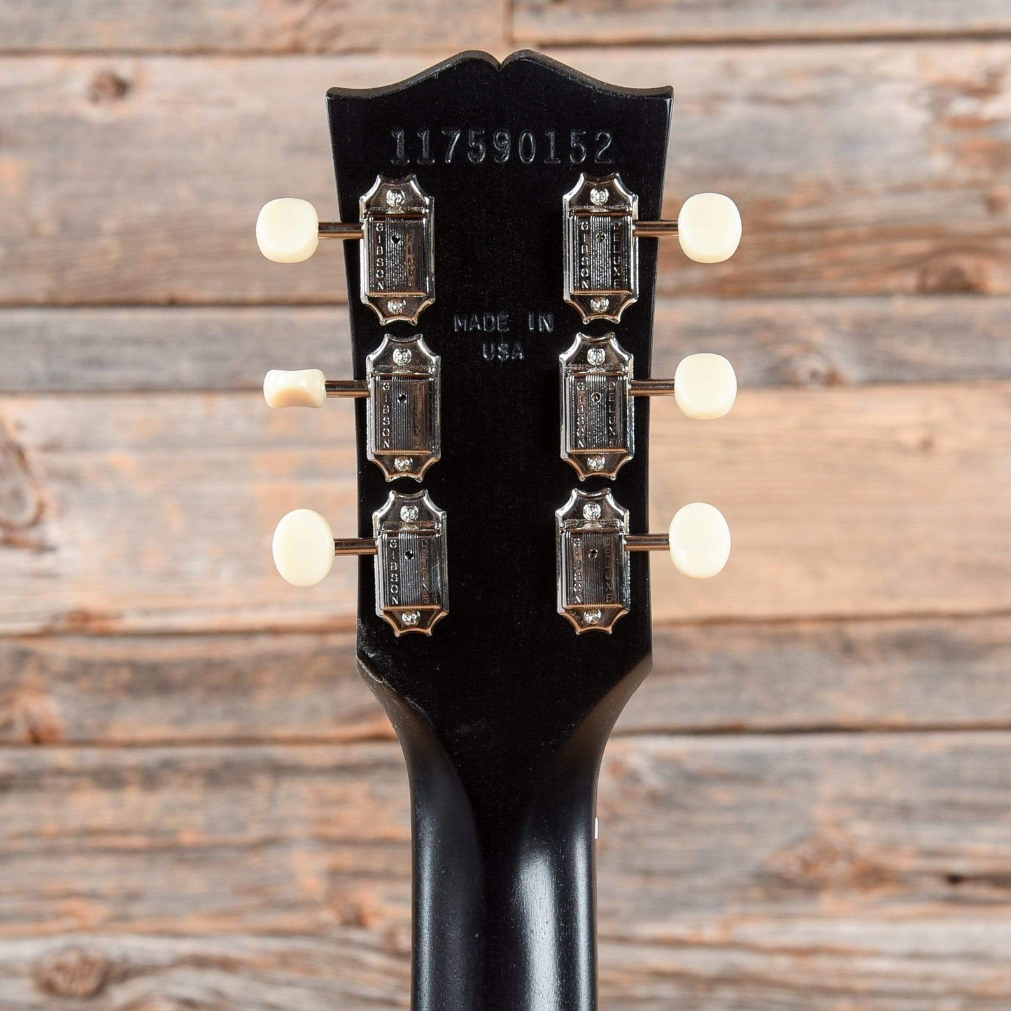 Gibson USA Les Paul Junior Tribute DC Worn Ebony Electric Guitars / Solid Body