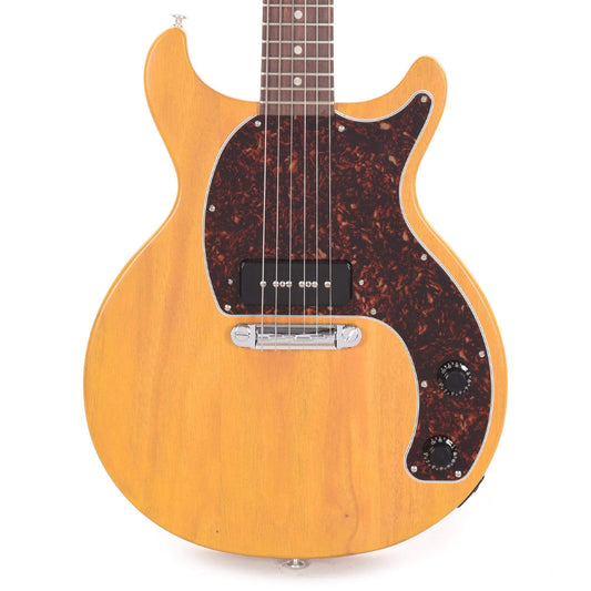 Gibson USA Les Paul Junior Tribute DC Worn TV Yellow w/Tortoise Pickguard Electric Guitars / Solid Body