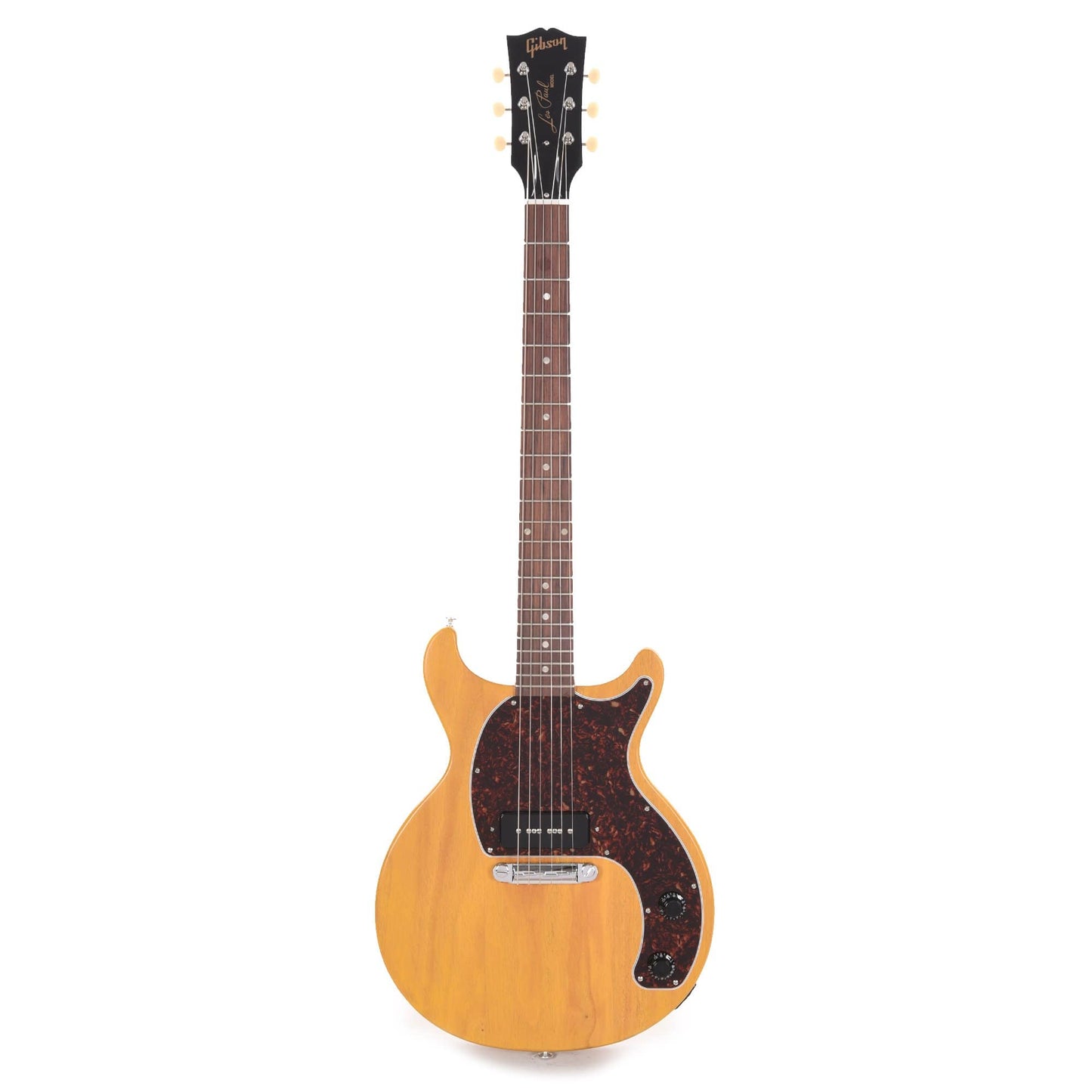 Gibson USA Les Paul Junior Tribute DC Worn TV Yellow w/Tortoise Pickguard Electric Guitars / Solid Body