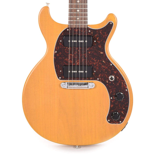 Gibson USA Les Paul Junior Tribute DC Worn TV Yellow w/Tortoise Pickguard Electric Guitars / Solid Body