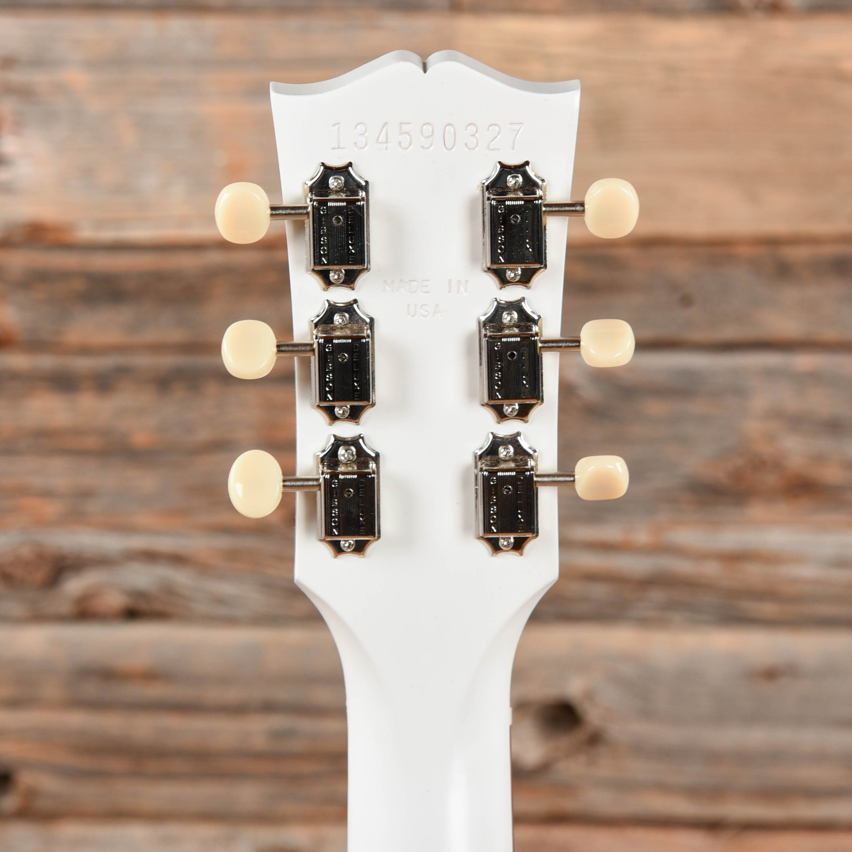 Gibson USA Les Paul Junior Tribute DC Worn White w/Tortoise Pickguard Electric Guitars / Solid Body