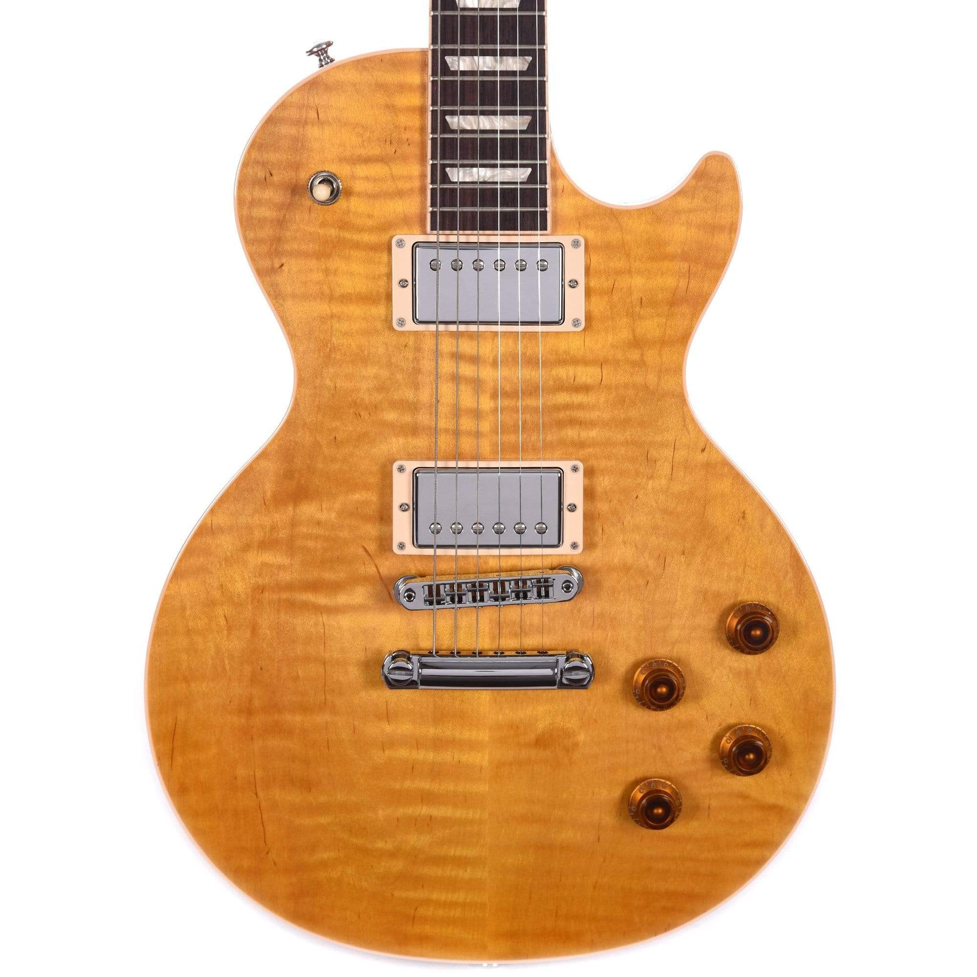 Gibson USA Les Paul Standard 2019 Trans Amber Electric Guitars / Solid Body