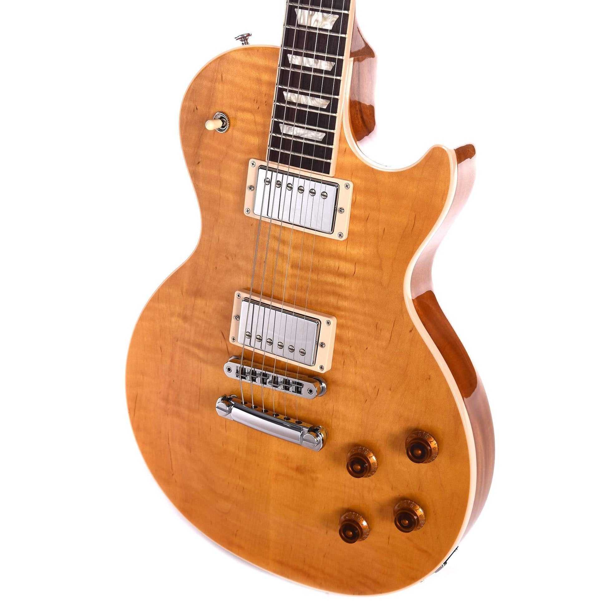 Gibson USA Les Paul Standard 2019 Trans Amber Electric Guitars / Solid Body
