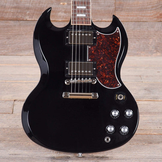 Gibson USA SG Standard Ebony w/Tortoise Pickguard & T-Type Pickups Electric Guitars / Solid Body