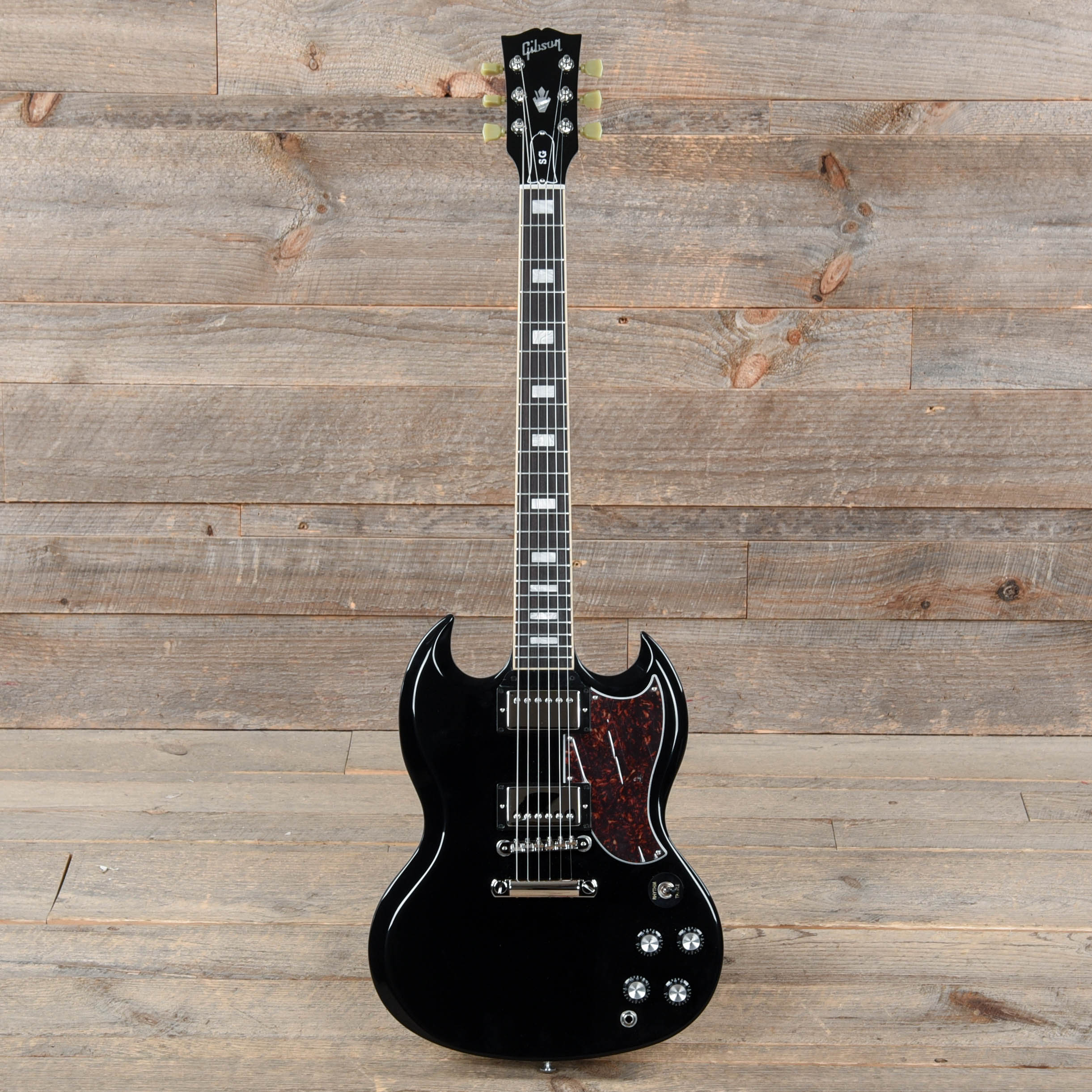 Gibson USA SG Standard Ebony w/Tortoise Pickguard & T-Type Pickups Electric Guitars / Solid Body