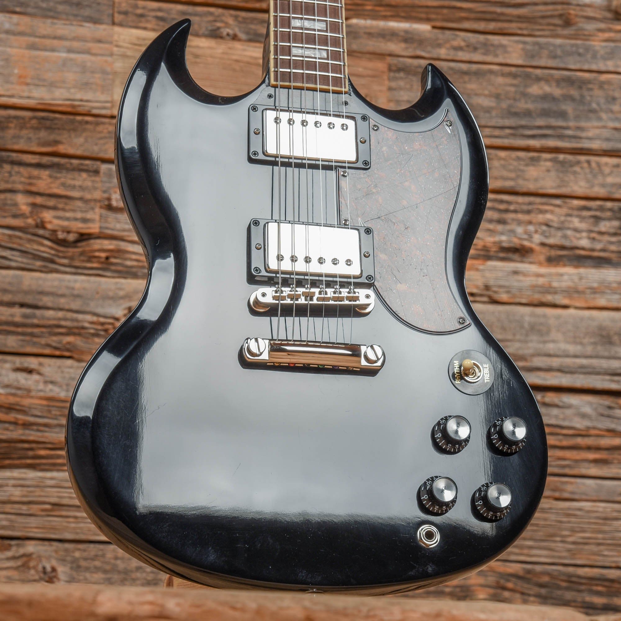 Gibson USA SG Standard Ebony w/Tortoise Pickguard & T-Type Pickups Electric Guitars / Solid Body