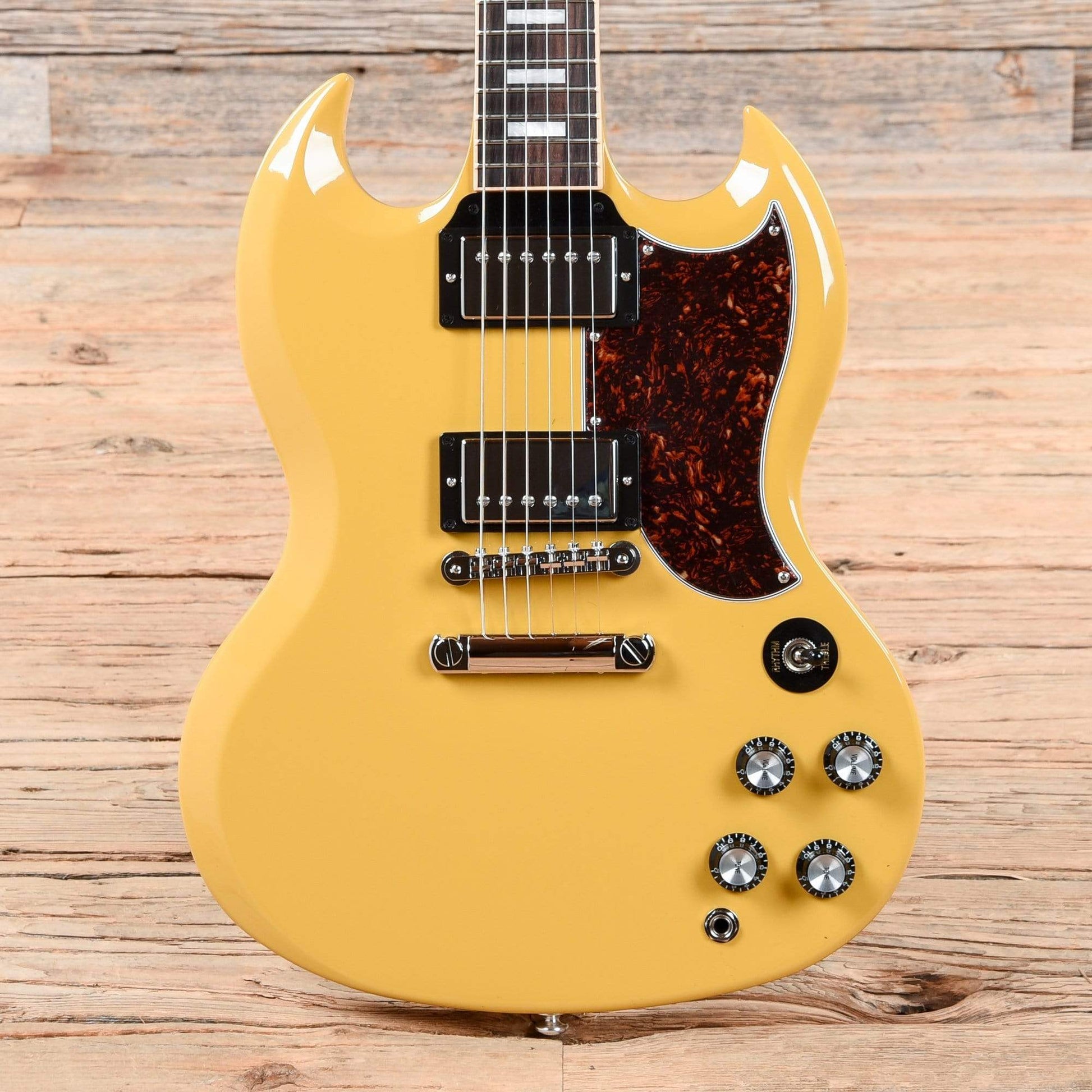 Gibson USA SG Standard Gloss Yellow w/Tortoise Pickguard & T-Type Pickups Electric Guitars / Solid Body
