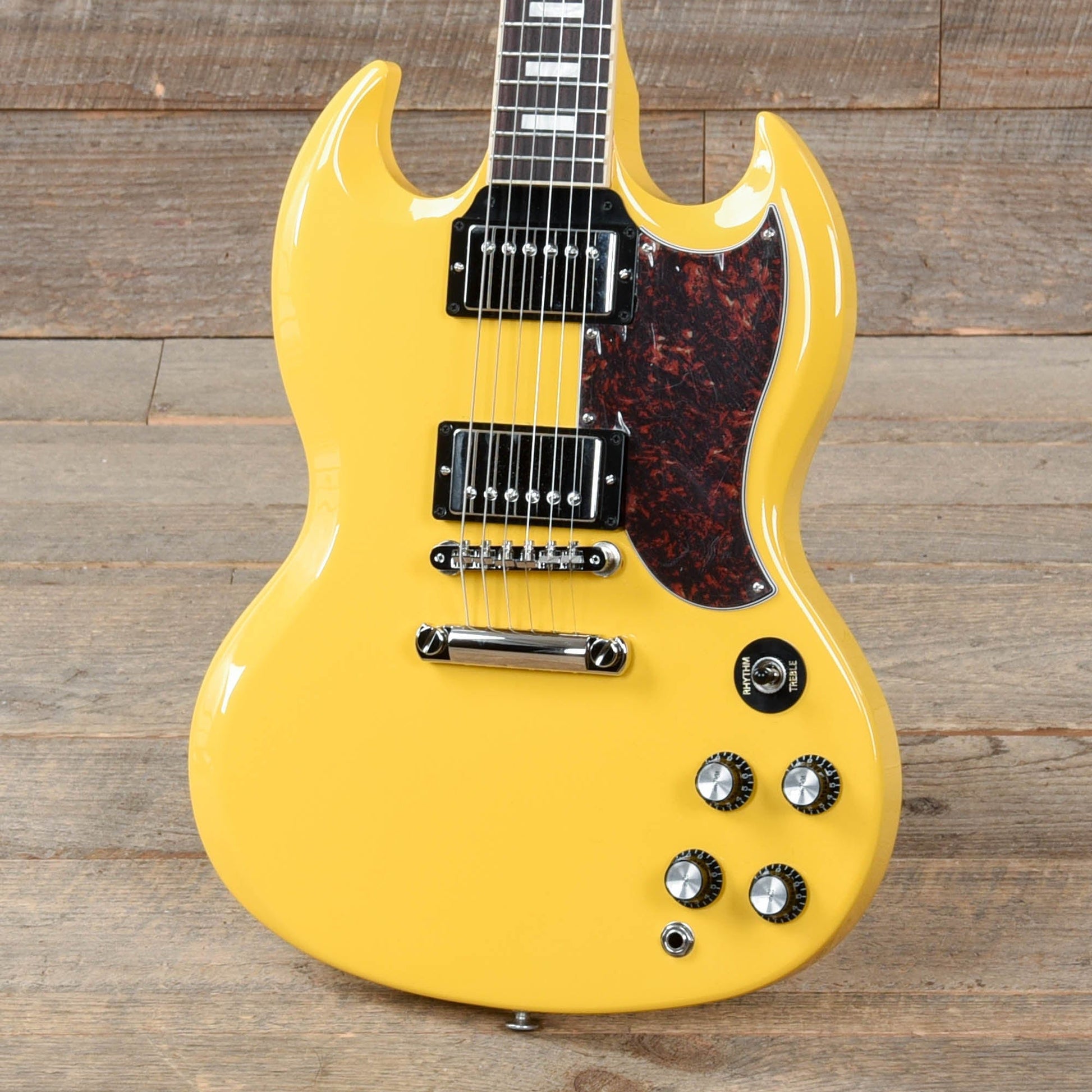 Gibson USA SG Standard Gloss Yellow w/Tortoise Pickguard & T-Type Pickups Electric Guitars / Solid Body