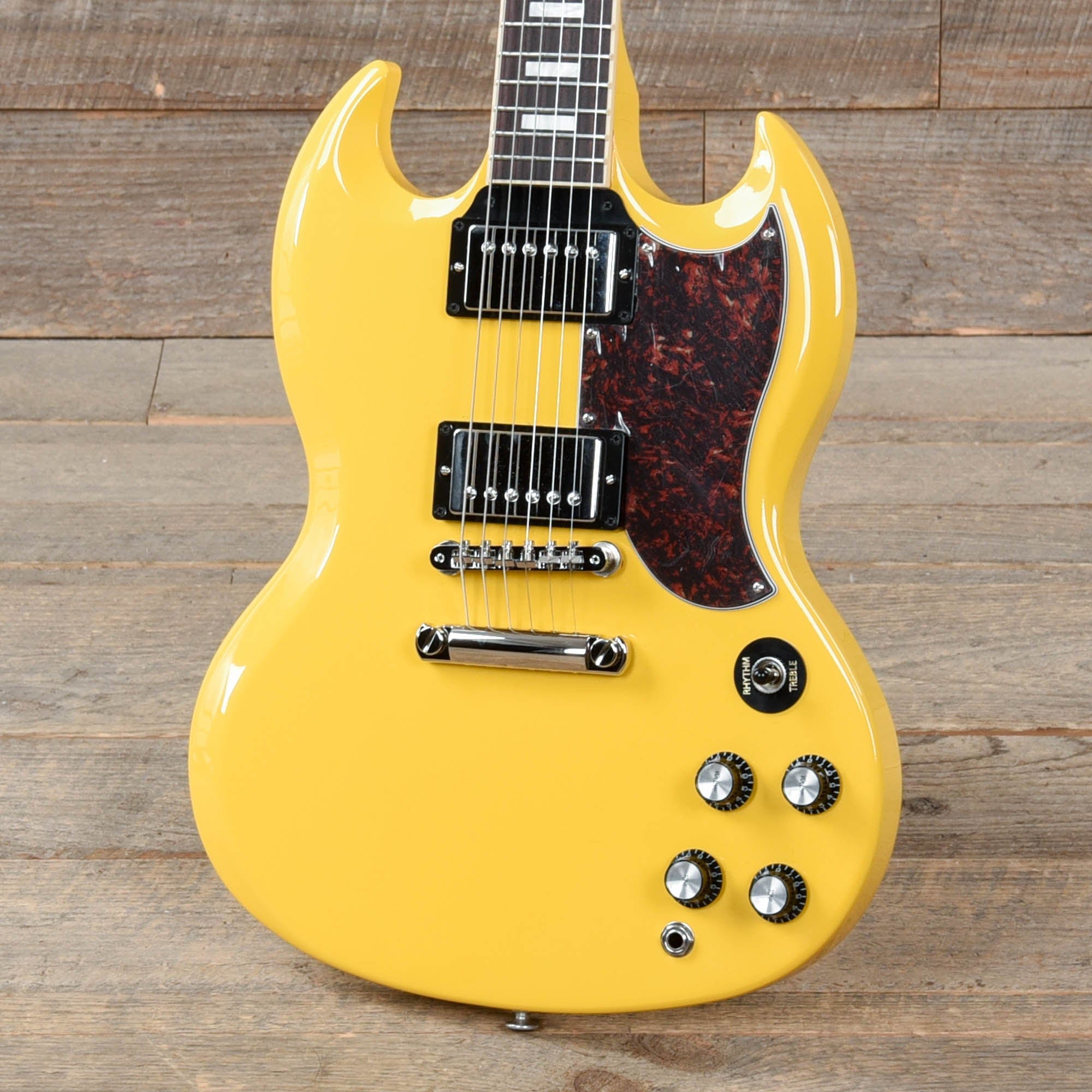 Gibson USA SG Standard Gloss Yellow w/Tortoise Pickguard & T-Type Pick ...