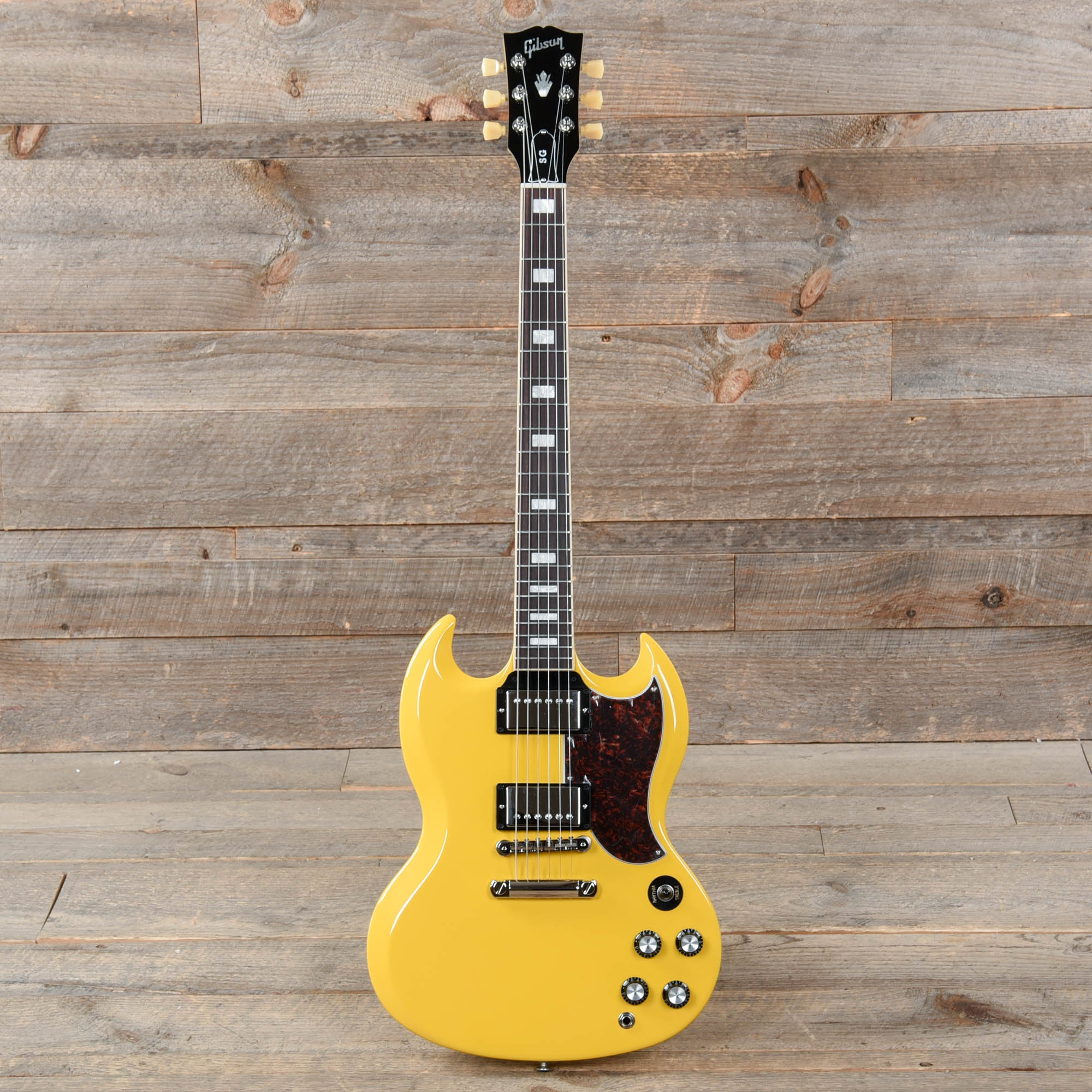 Gibson USA SG Standard Gloss Yellow w/Tortoise Pickguard & T-Type Pick ...