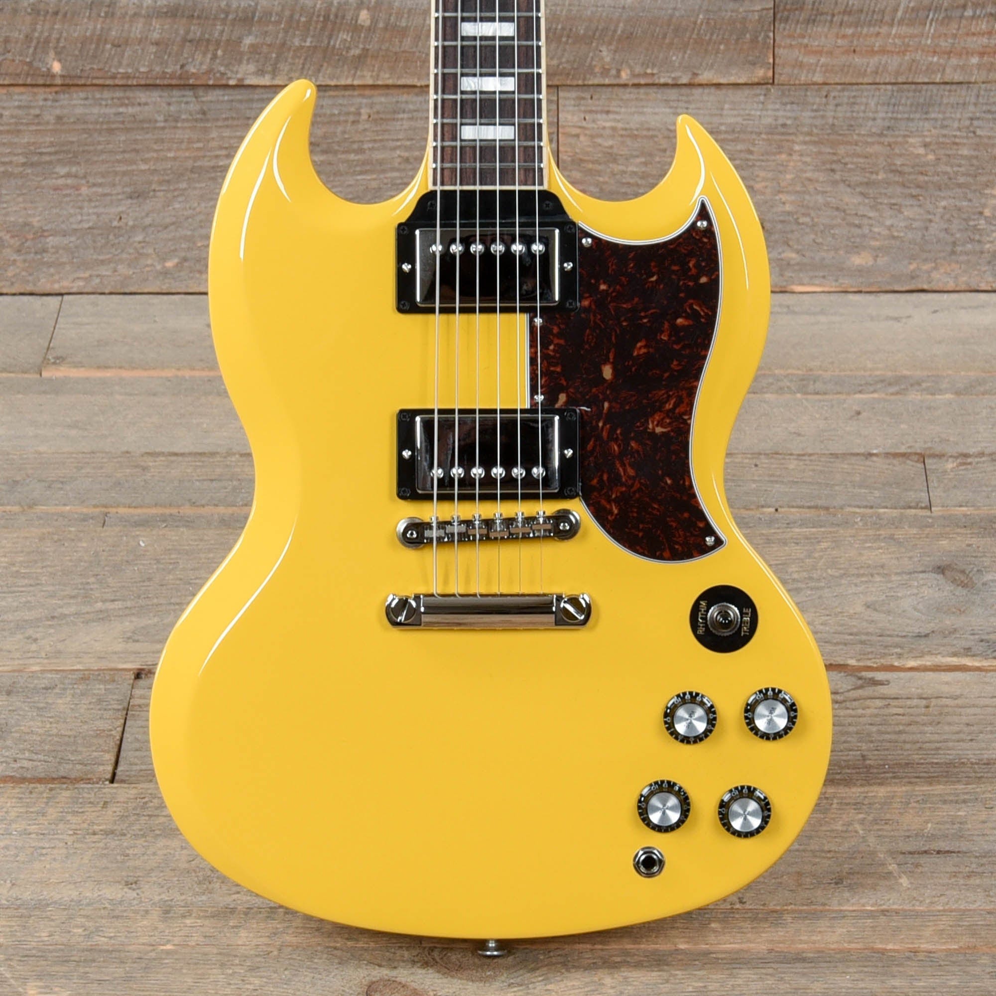 Gibson USA SG Standard Gloss Yellow w/Tortoise Pickguard & T-Type Pickups Electric Guitars / Solid Body