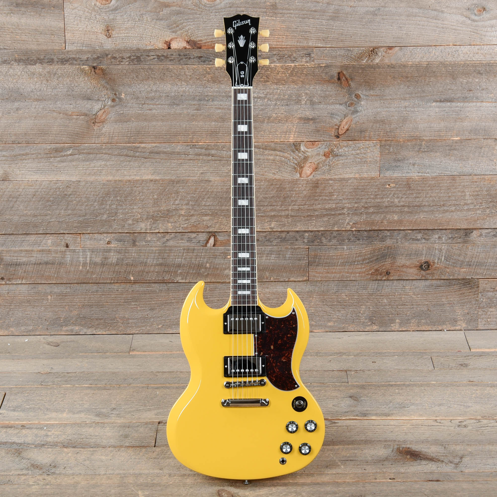 Gibson USA SG Standard Gloss Yellow w/Tortoise Pickguard & T-Type Pickups Electric Guitars / Solid Body