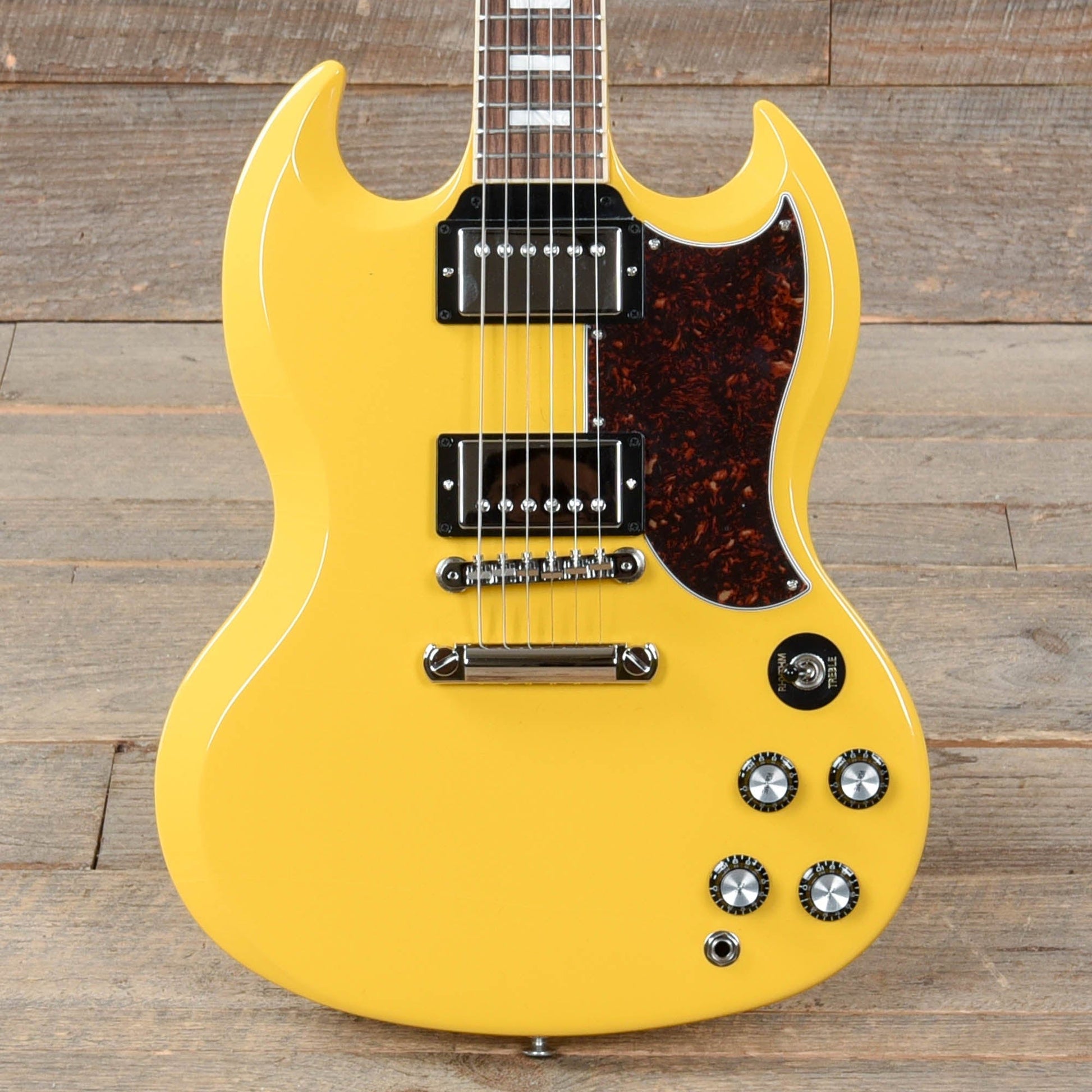 Gibson USA SG Standard Gloss Yellow w/Tortoise Pickguard & T-Type Pickups Electric Guitars / Solid Body