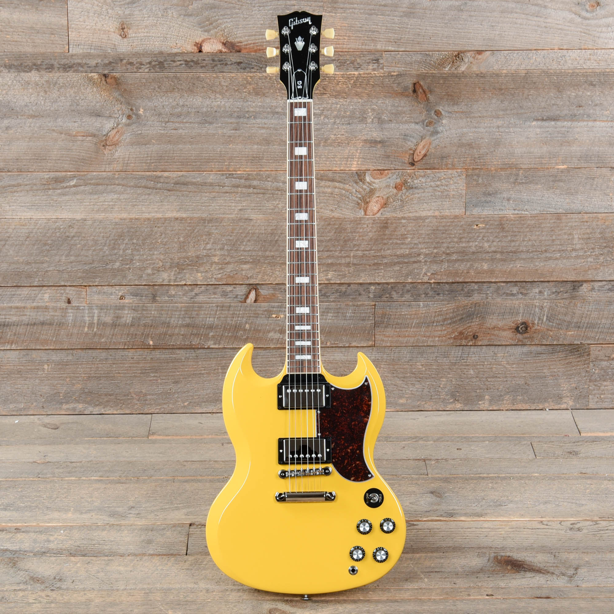 Gibson USA SG Standard Gloss Yellow w/Tortoise Pickguard & T-Type Pickups Electric Guitars / Solid Body