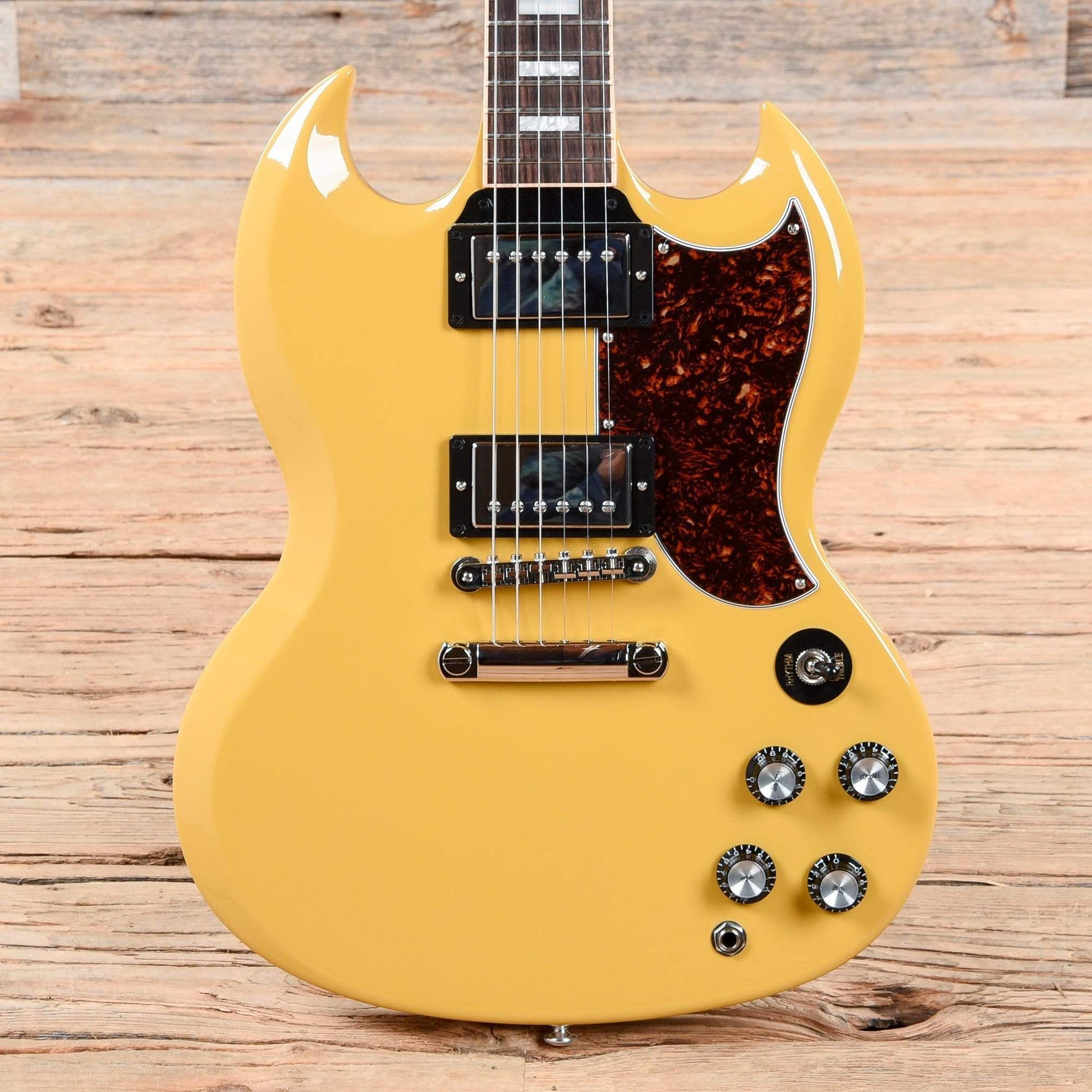 Gibson USA SG Standard Gloss Yellow w/Tortoise Pickguard & T-Type Pickups Electric Guitars / Solid Body
