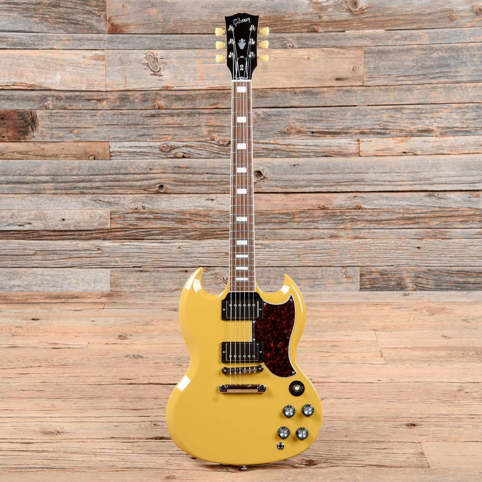 Gibson USA SG Standard Gloss Yellow w/Tortoise Pickguard & T-Type Pickups Electric Guitars / Solid Body