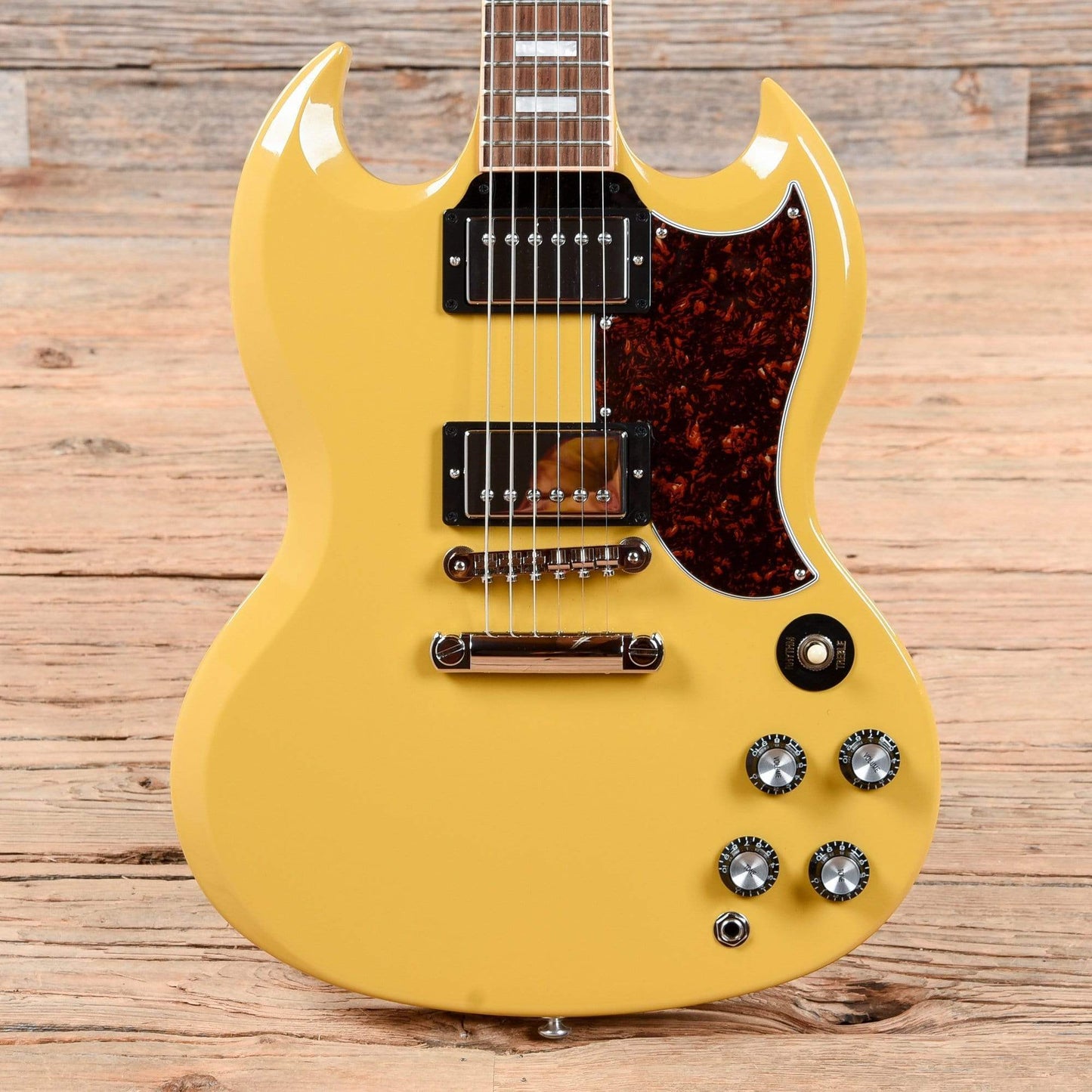 Gibson USA SG Standard Gloss Yellow w/Tortoise Pickguard & T-Type Pickups Electric Guitars / Solid Body