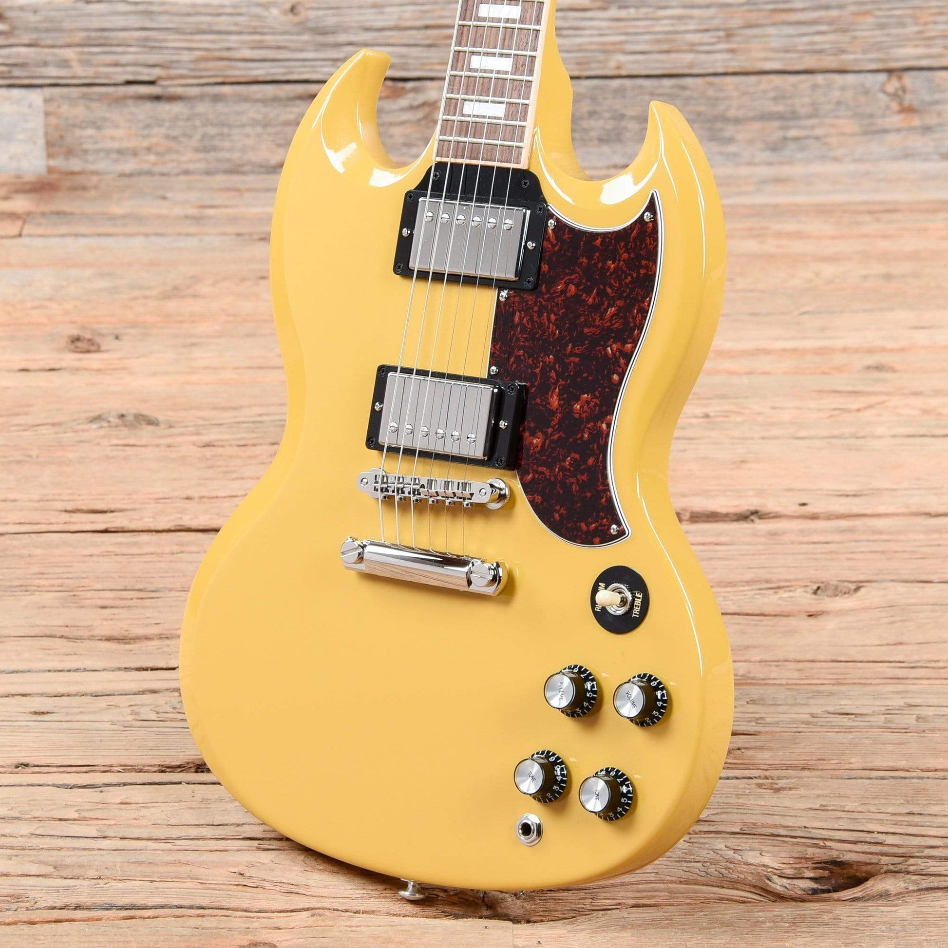 Gibson USA SG Standard Gloss Yellow w/Tortoise Pickguard & T-Type Pickups Electric Guitars / Solid Body