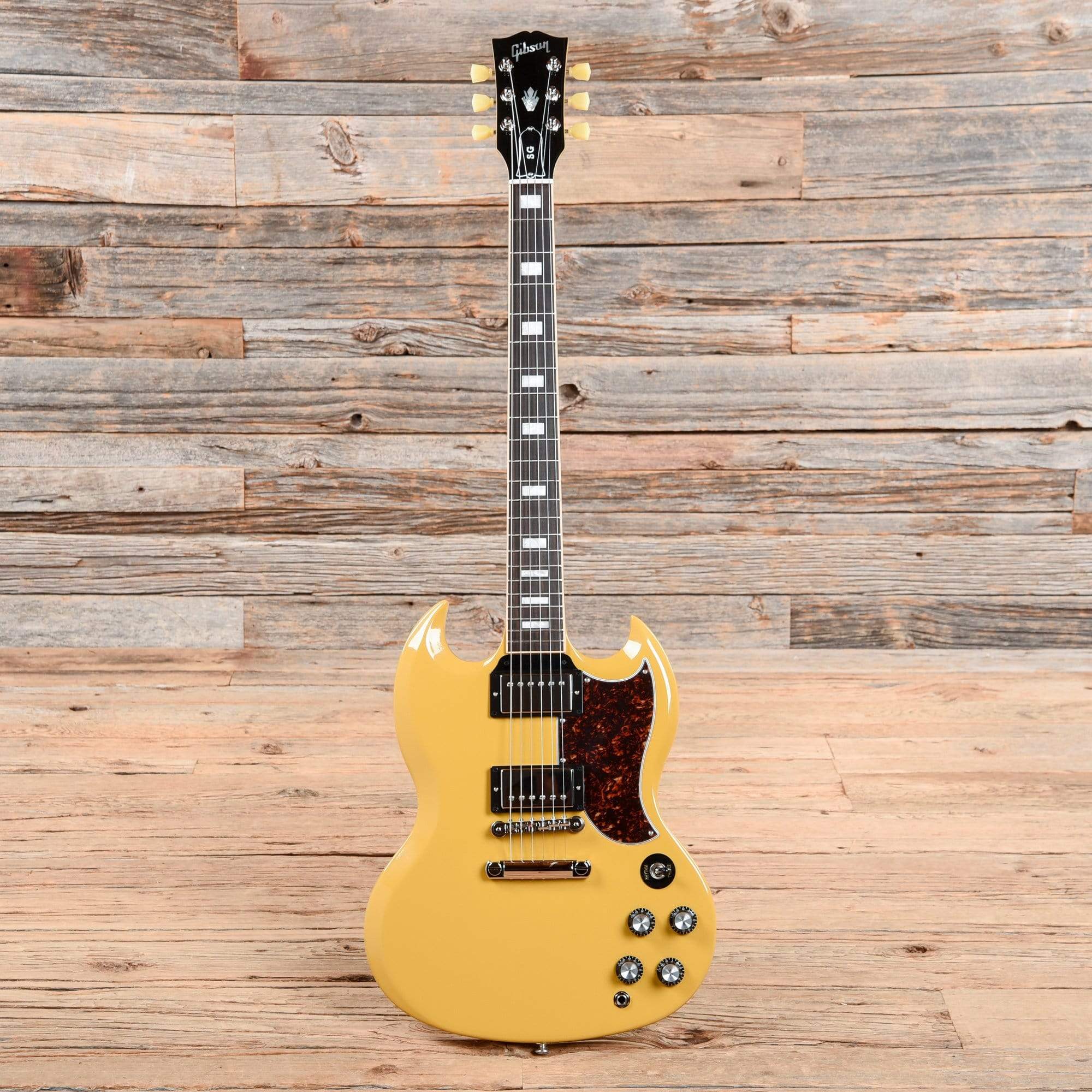 Gibson USA SG Standard Gloss Yellow w/Tortoise Pickguard & T-Type Pickups Electric Guitars / Solid Body