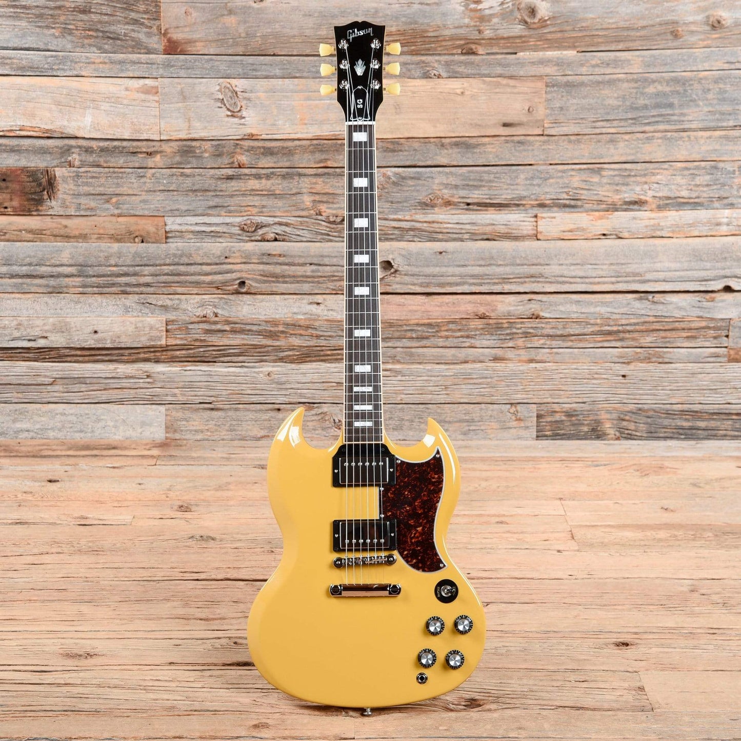 Gibson USA SG Standard Gloss Yellow w/Tortoise Pickguard & T-Type Pickups Electric Guitars / Solid Body