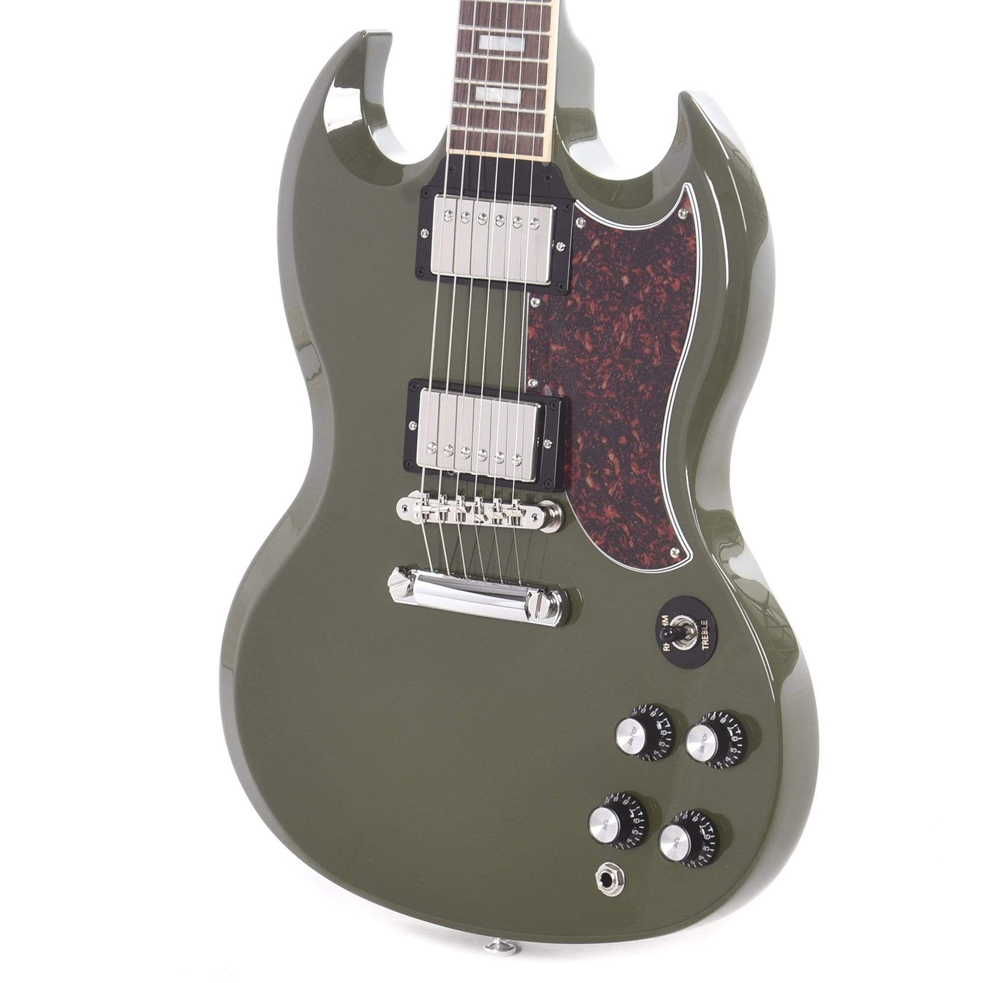 Gibson USA SG Standard Olive Drab w/Tortoise Pickguard & T-Type Pickups Electric Guitars / Solid Body