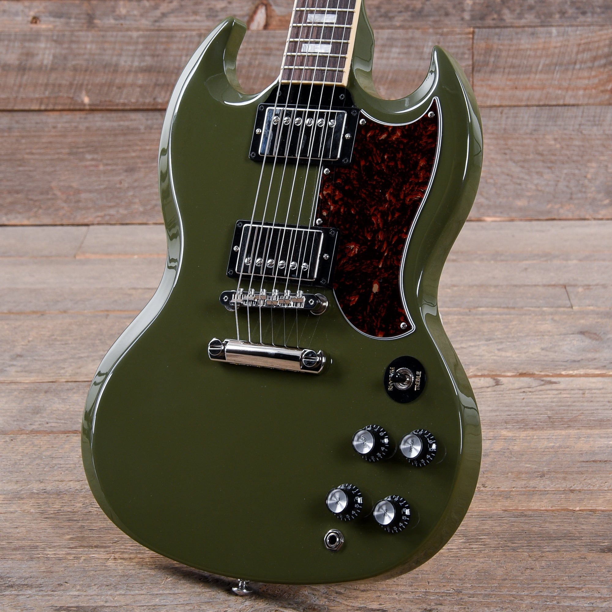 Gibson USA SG Standard Olive Drab w/Tortoise Pickguard & T-Type Pickups Electric Guitars / Solid Body