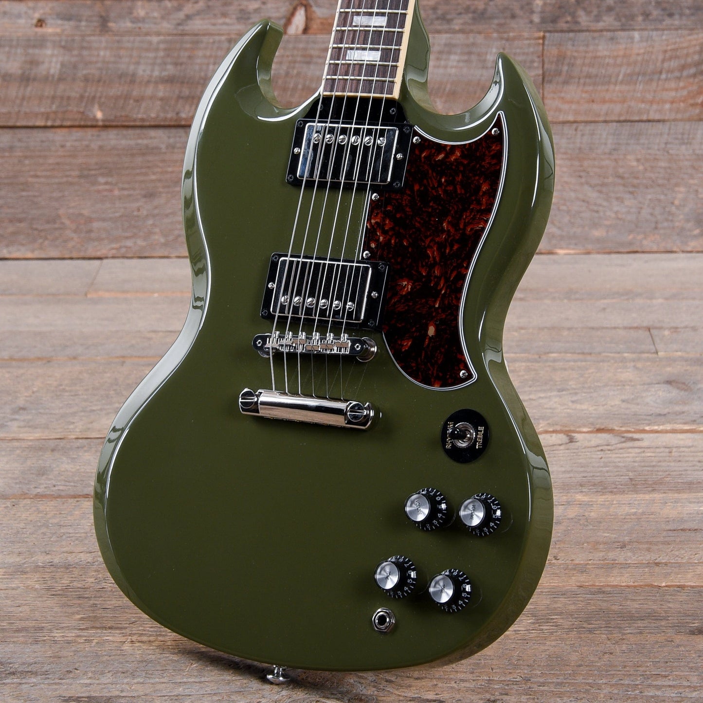 Gibson USA SG Standard Olive Drab w/Tortoise Pickguard & T-Type Pickups Electric Guitars / Solid Body