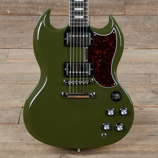 Gibson USA SG Standard Olive Drab w/Tortoise Pickguard & T-Type Pickups Electric Guitars / Solid Body