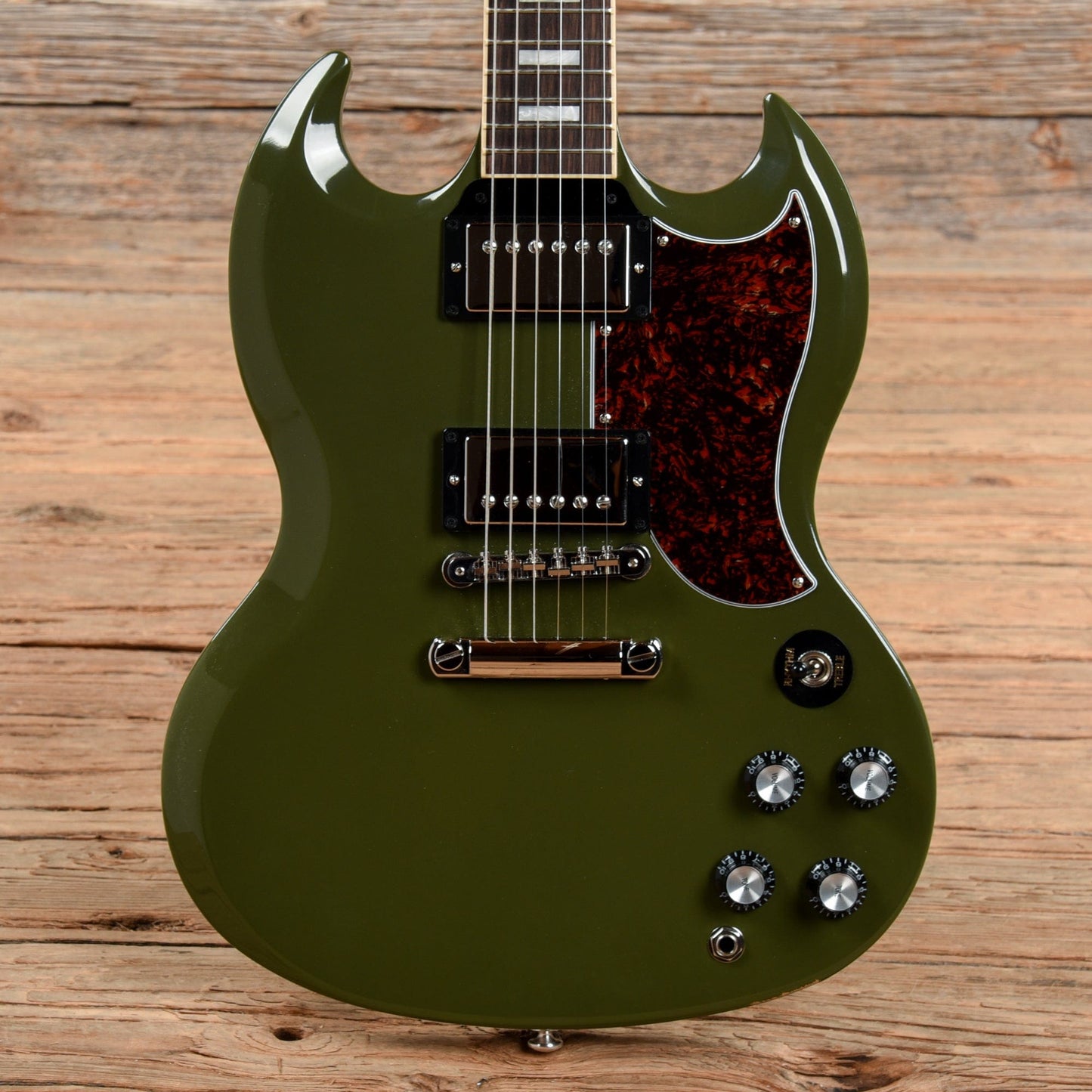 Gibson USA SG Standard Olive Drab w/Tortoise Pickguard & T-Type Pickups Electric Guitars / Solid Body