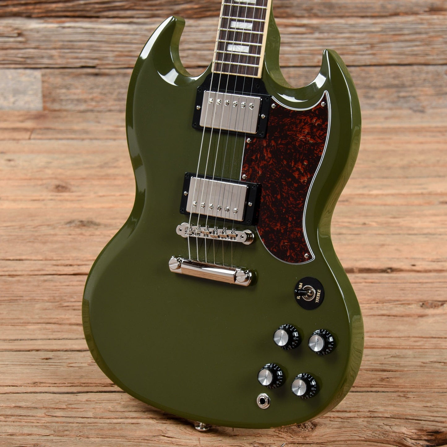 Gibson USA SG Standard Olive Drab w/Tortoise Pickguard & T-Type Pickups Electric Guitars / Solid Body