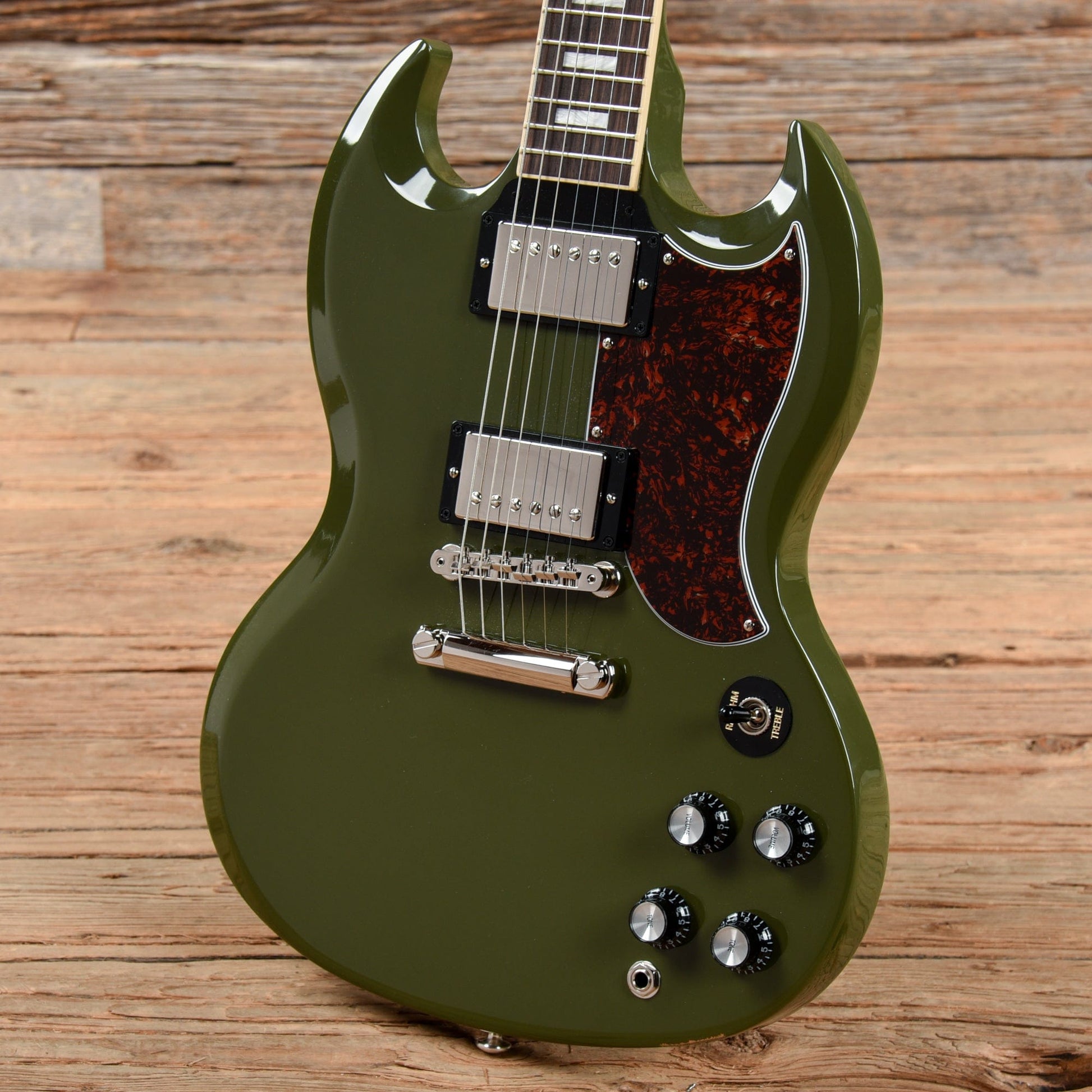 Gibson USA SG Standard Olive Drab w/Tortoise Pickguard & T-Type Pickups Electric Guitars / Solid Body