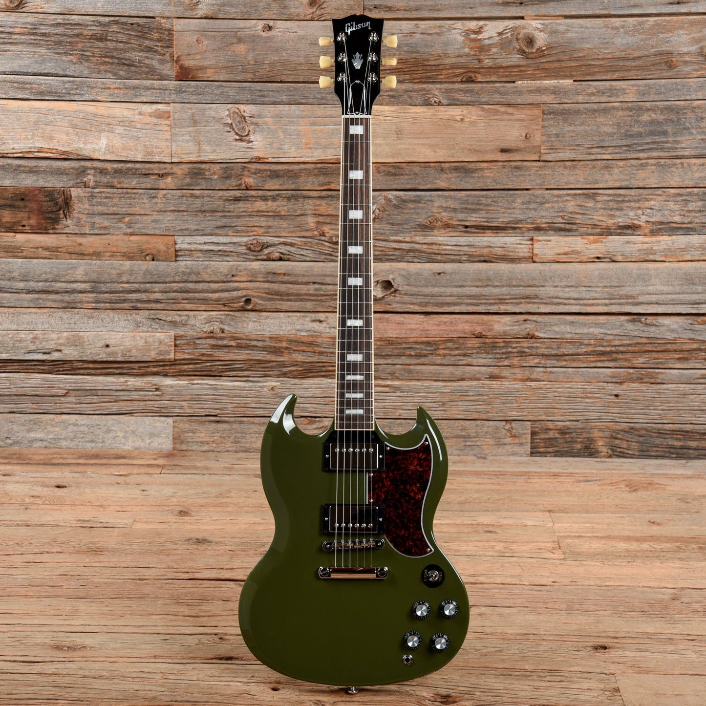 Gibson USA SG Standard Olive Drab w/Tortoise Pickguard & T-Type Pickups Electric Guitars / Solid Body