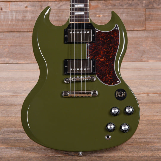 Gibson USA SG Standard Olive Drab w/Tortoise Pickguard & T-Type Pickups Electric Guitars / Solid Body