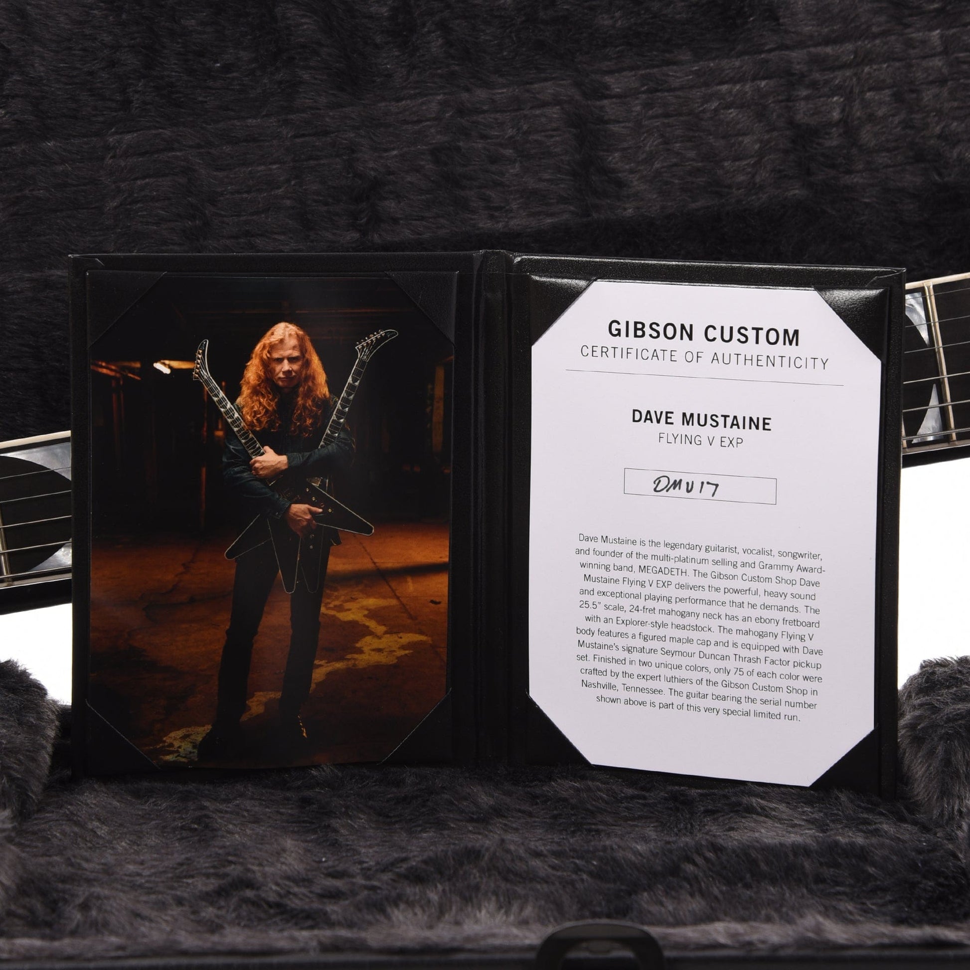 Gibson Custom Shop Artist Limited Edition Dave Mustaine Flying V EXP Ebony
