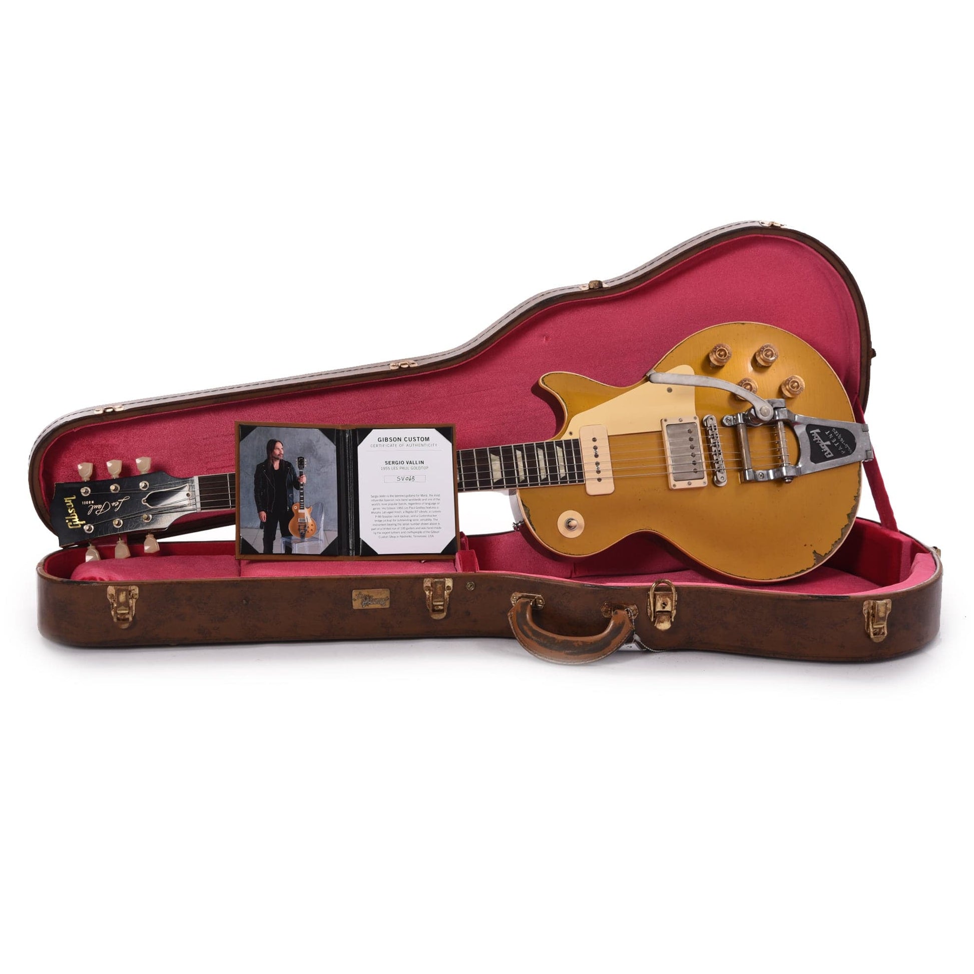Gibson Custom Shop Artist Sergio Vallin 1955 Les Paul Goldtop Murphy Lab Aged w/Bigsby