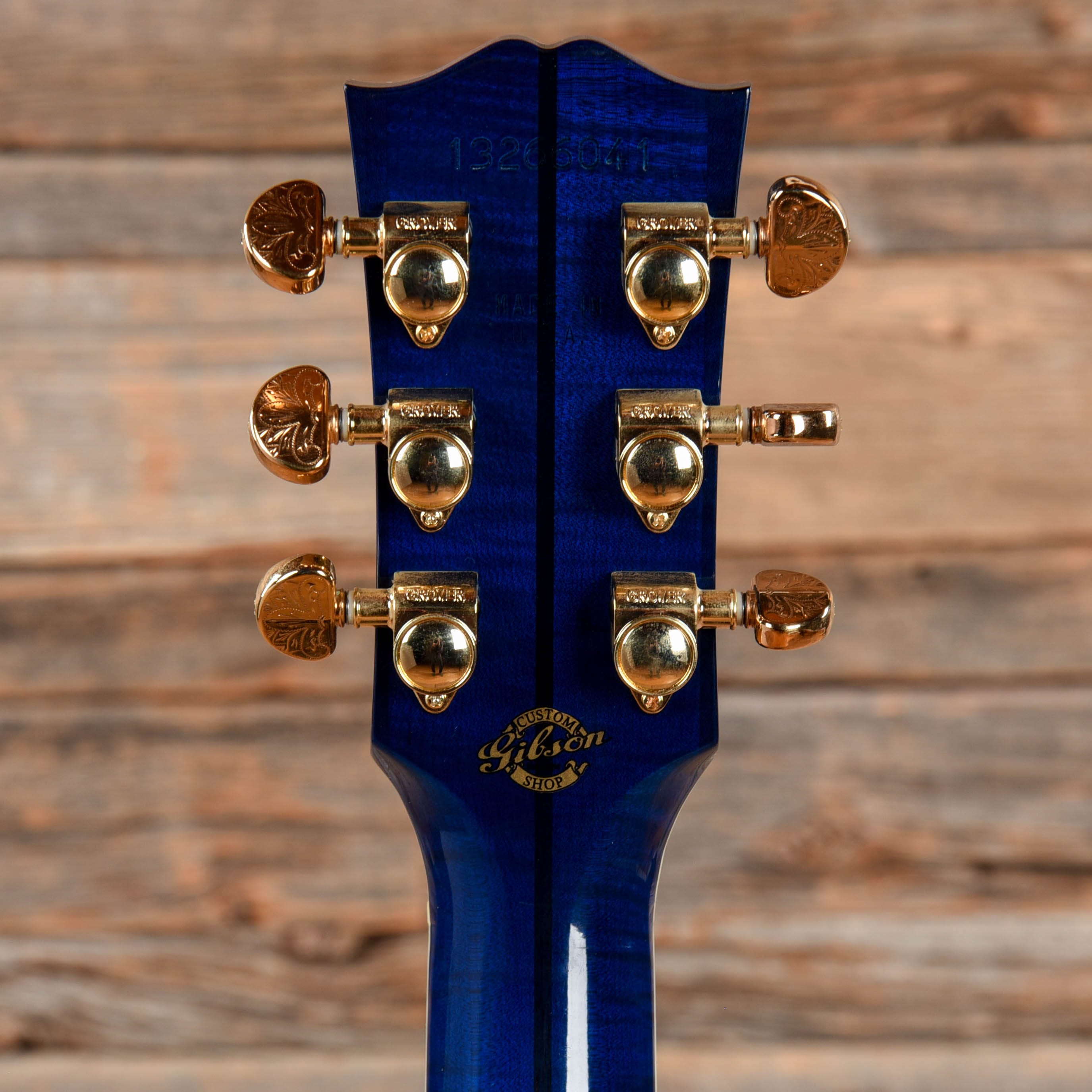 Gibson Hummingbird Custom Quilt (Custom Inlays and Blue Finish) Blue 2015