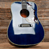 Gibson Hummingbird Custom Quilt (Custom Inlays and Blue Finish) Blue 2015