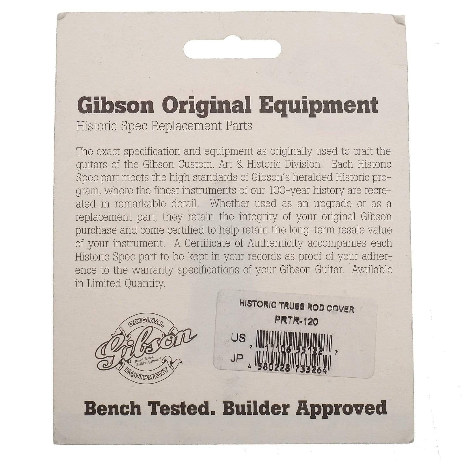 Gibson Historic Les Paul '59 Truss Rod Cover Parts