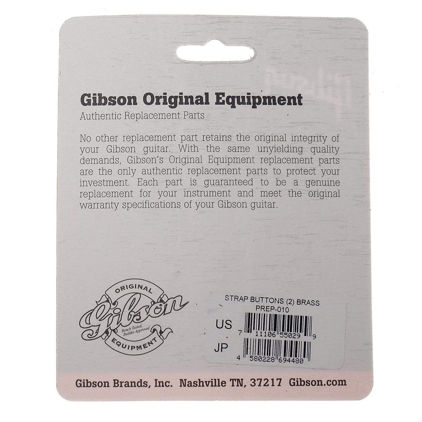 Gibson Strap Buttons 2-Pack - Brass Parts