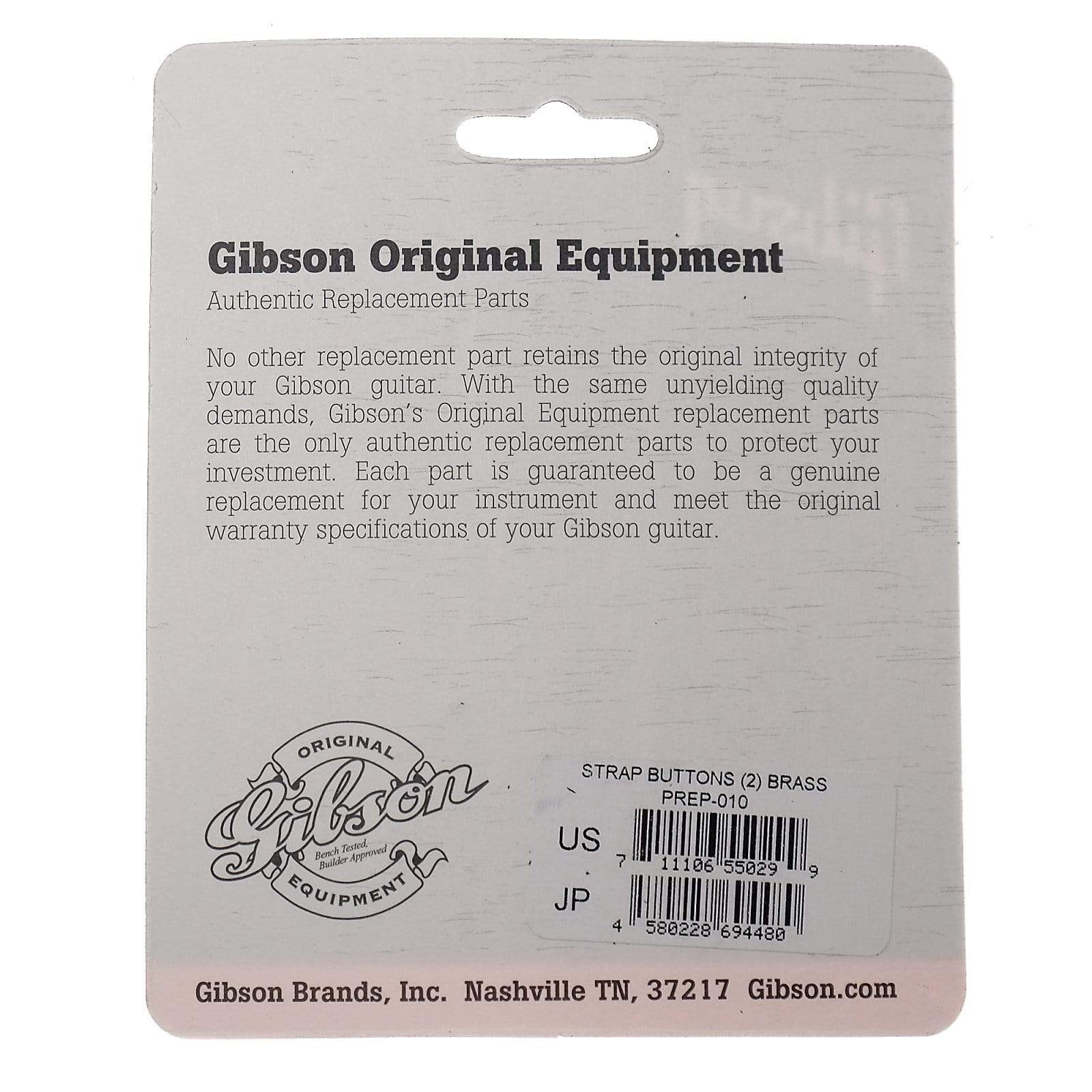 Gibson Strap Buttons 2-Pack - Brass Parts