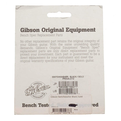 Gibson Switch washer - Black w/ Gold Imprint Parts