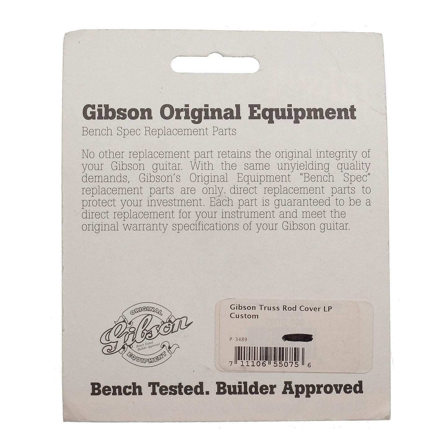 Gibson Gear Truss Rod Cover Les Paul Custom Parts / Guitar Parts / Necks