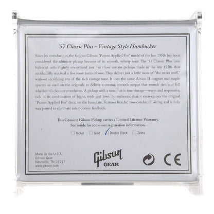 Gibson 57 Classic Plus Humbucker - Double Black Parts / Guitar Pickups