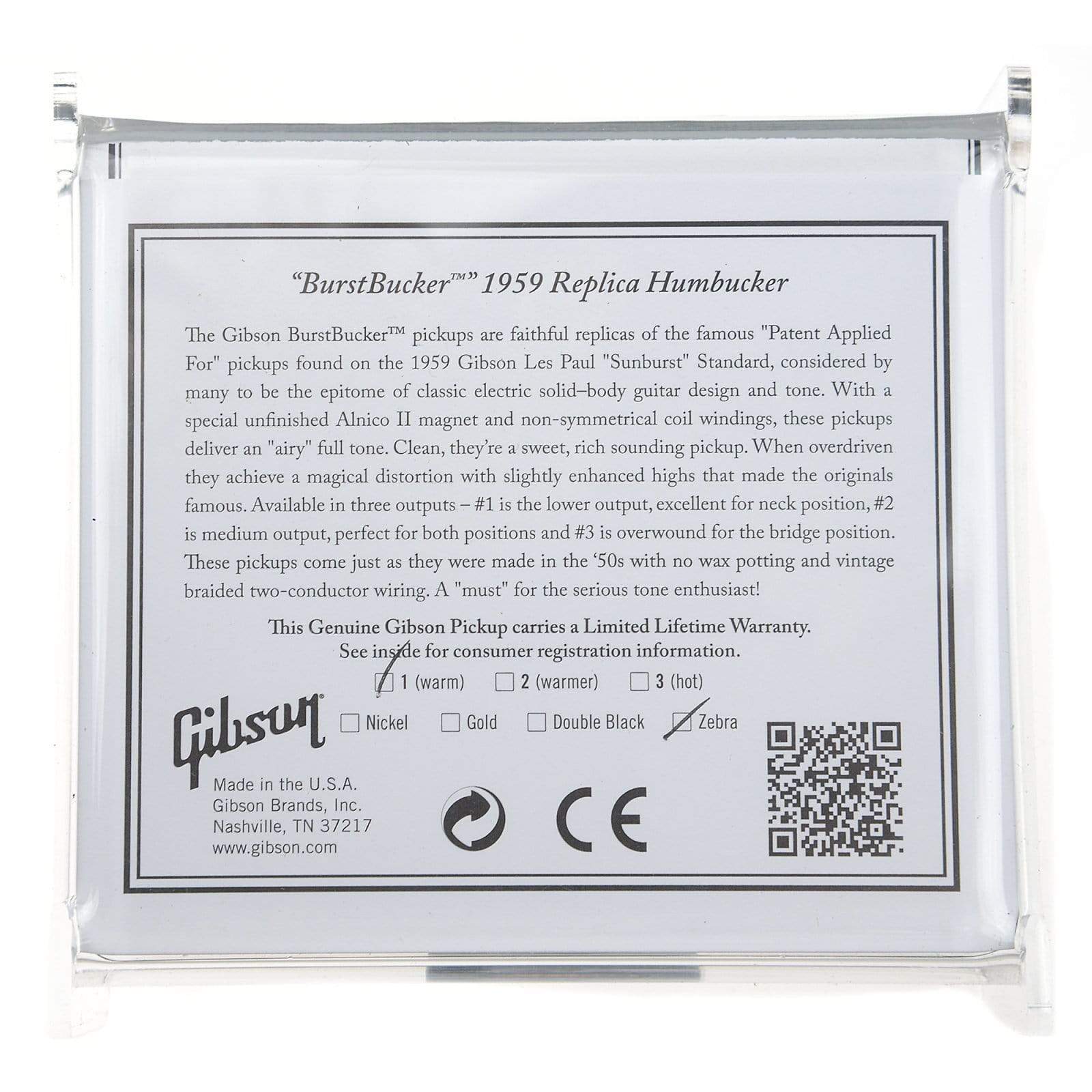 Gibson Burstbucker Type 1 - Zebra Parts / Guitar Pickups