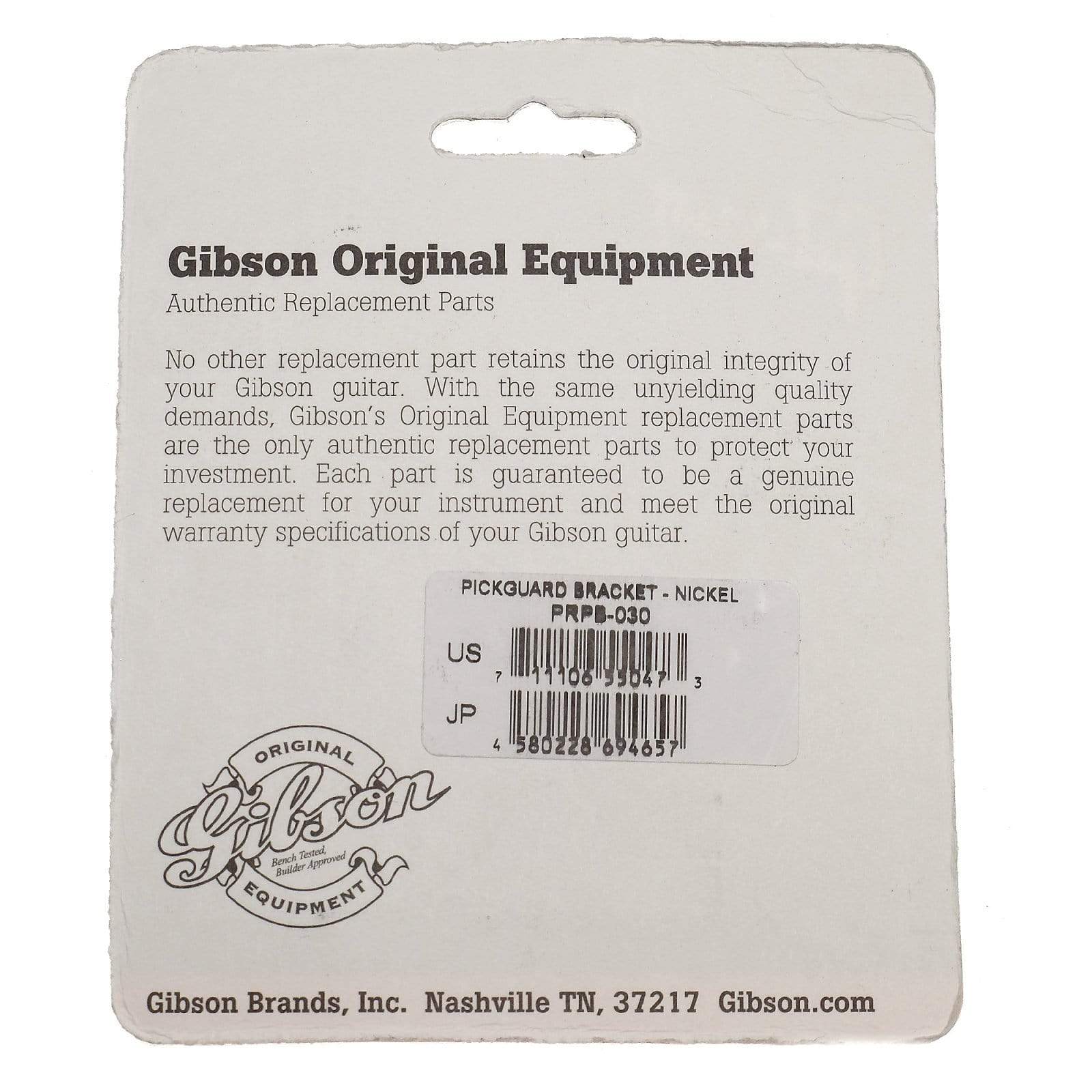 Gibson Pickguard Bracket - Nickel Parts / Guitar Pickups